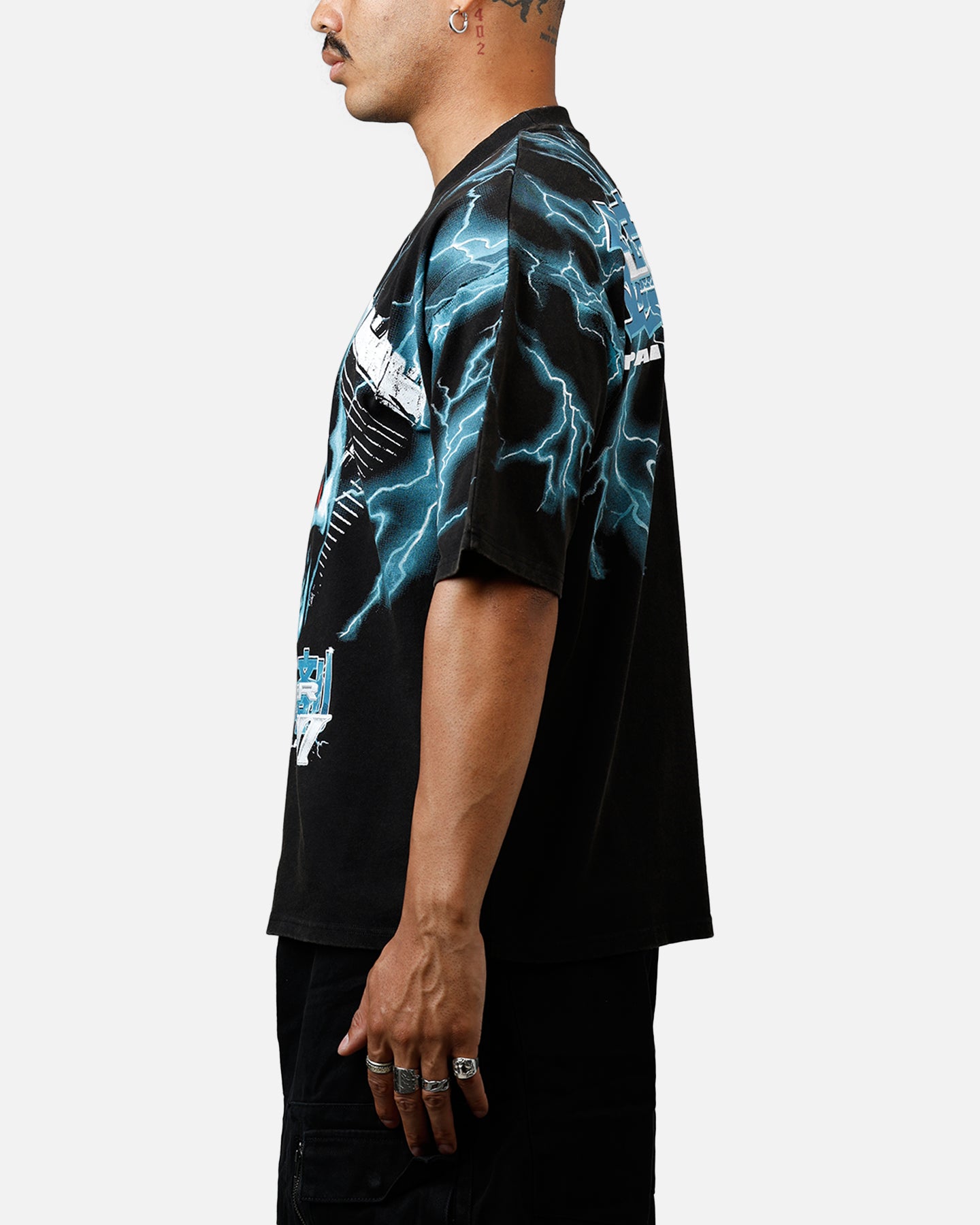 Loiter Greaser Vintage T-Shirt Black/Blue、mySite、zt4zffjzw