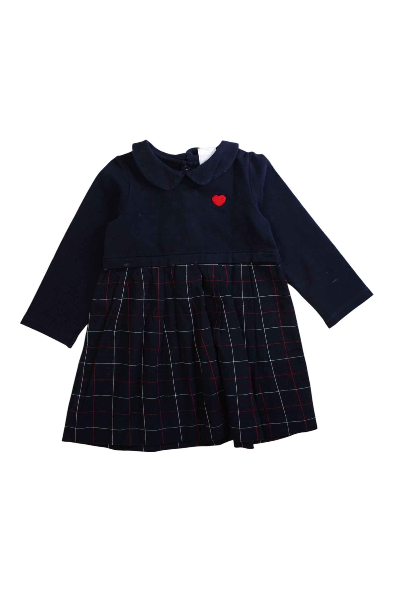 Petit Bateau Long Sleeve Checkered Dress 3T、mySite、g9winljtr