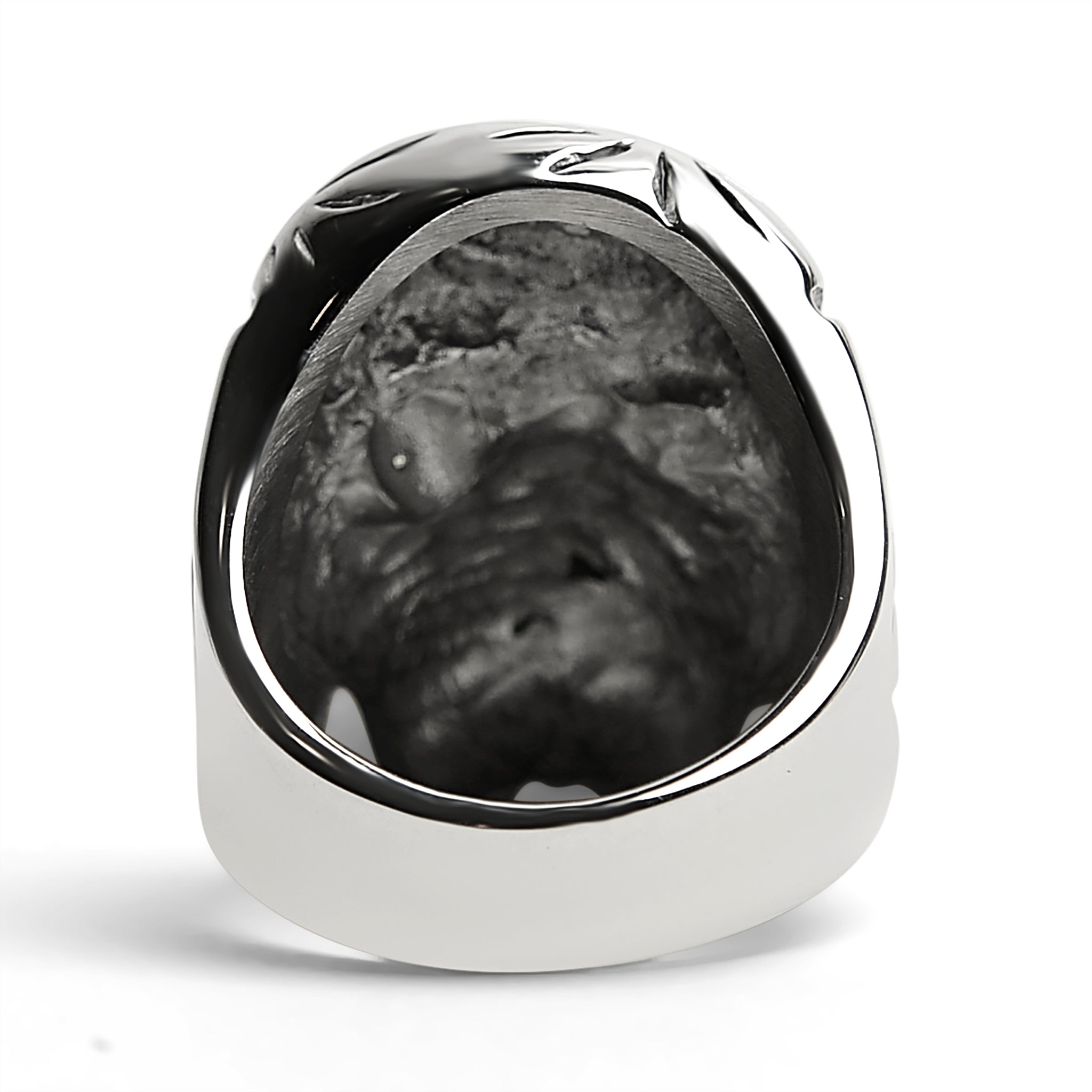 Detailed skull with Green CZ Eye Stone Stainless Steel Ring / SCR4092、mySite、dreamappss