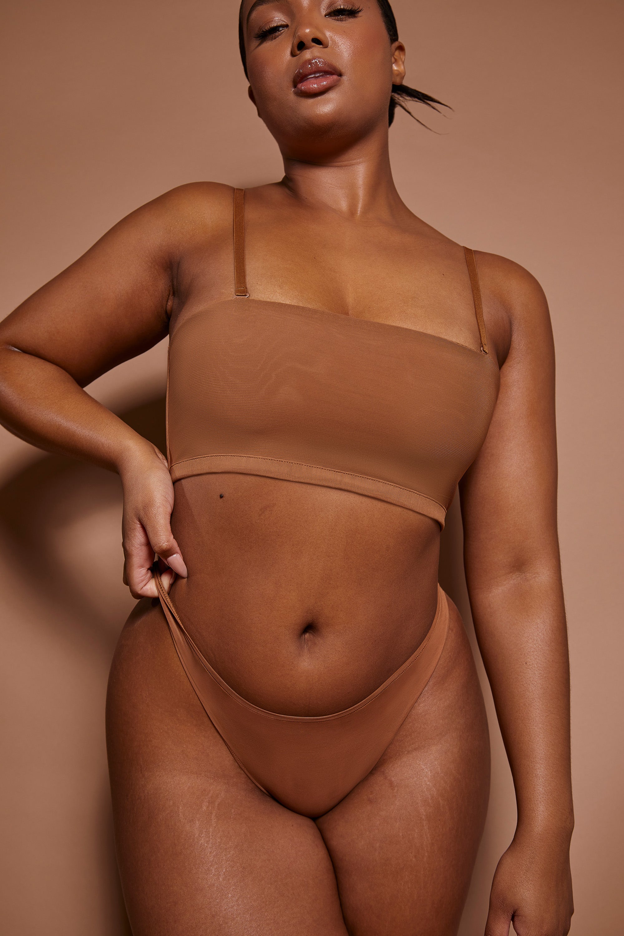 Soft Mesh Brief in Almond、mySite、solidvoid