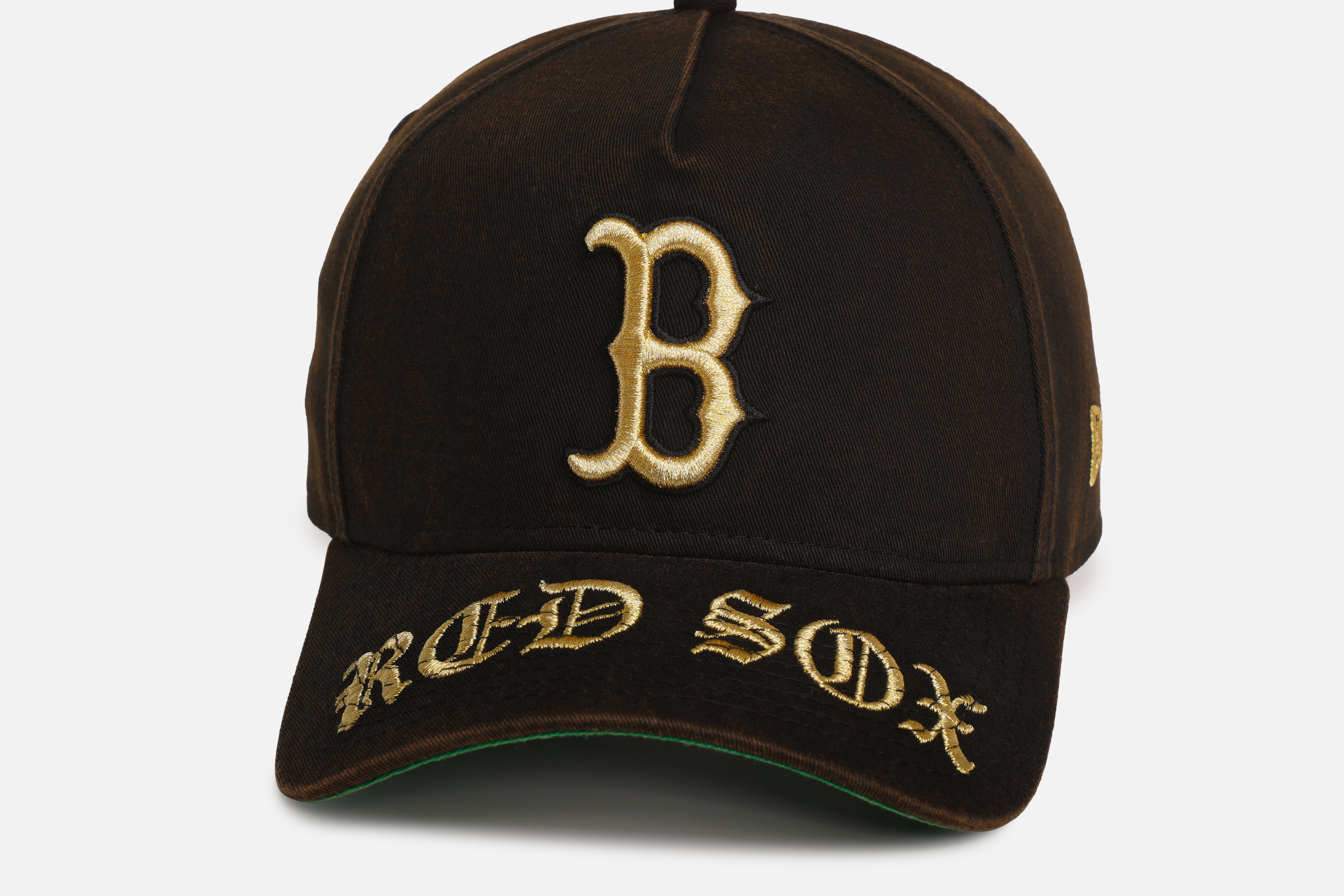 New Era Boston Red Sox 'Washed Gothic Visor' 9OFRTY A-Frame Snapback Black、mySite、zt4zffjzw