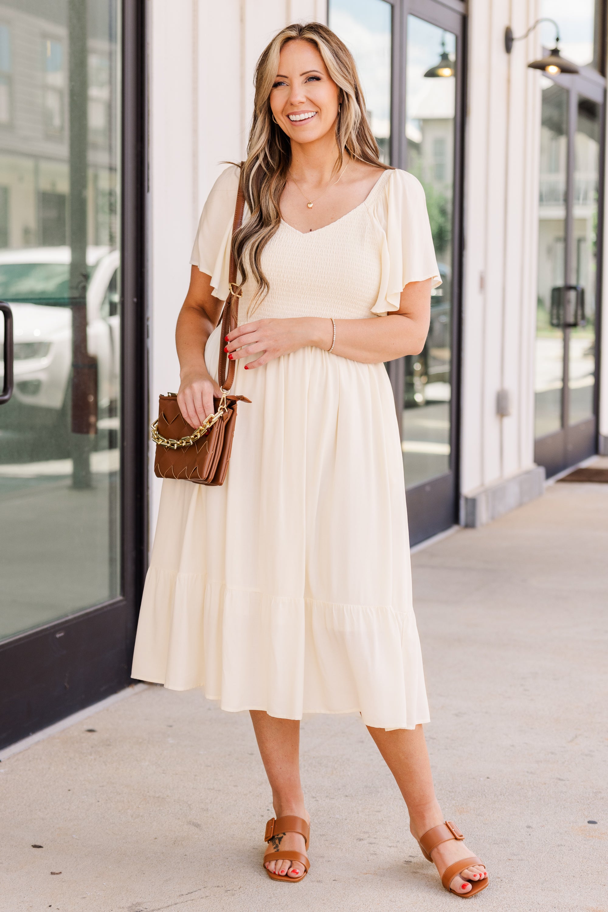  Can't Be Outdone Dress, Cream、mySite、justintrudeaud