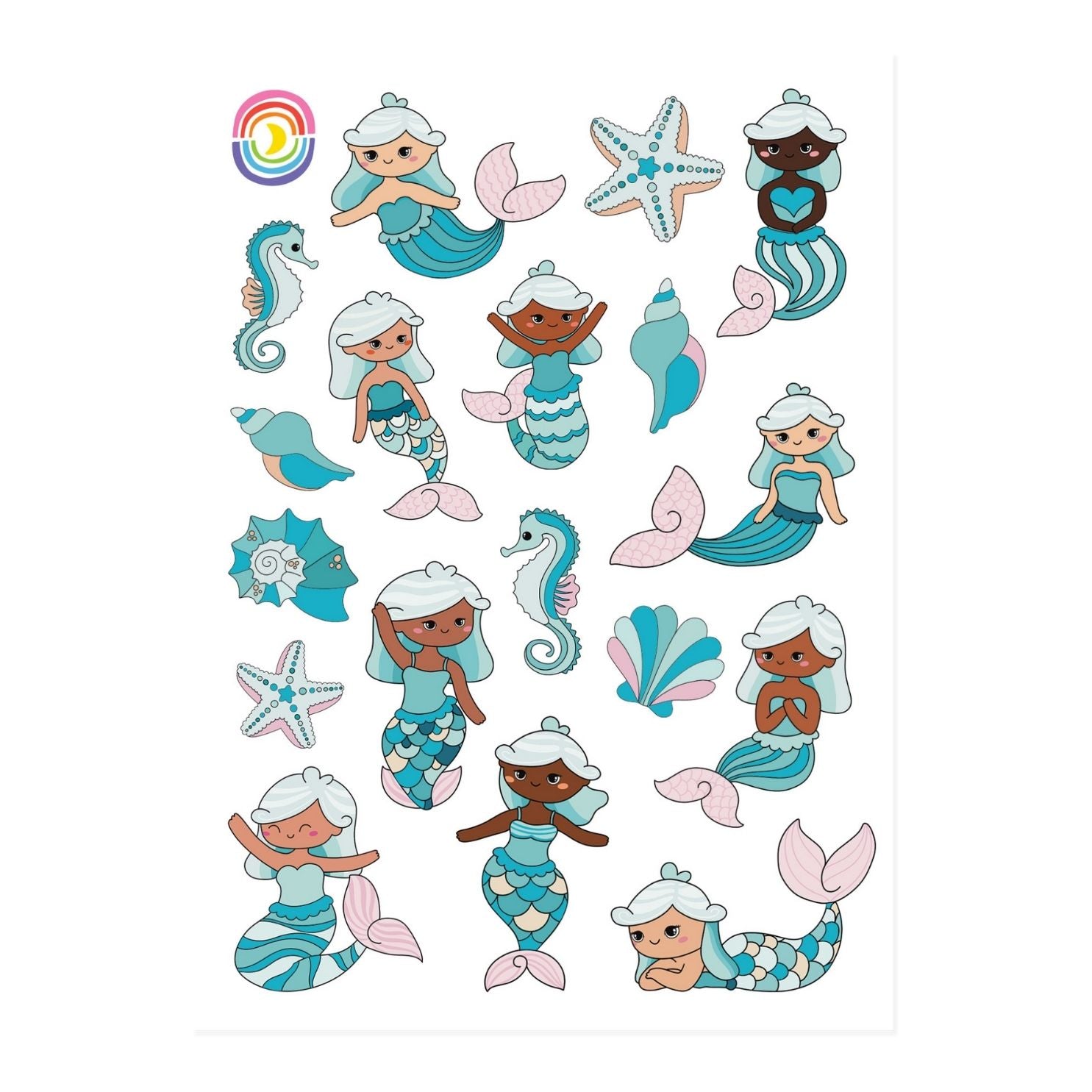  Mermaid Lagoon Hologram Sticker Sheet、mySite、ghnorth