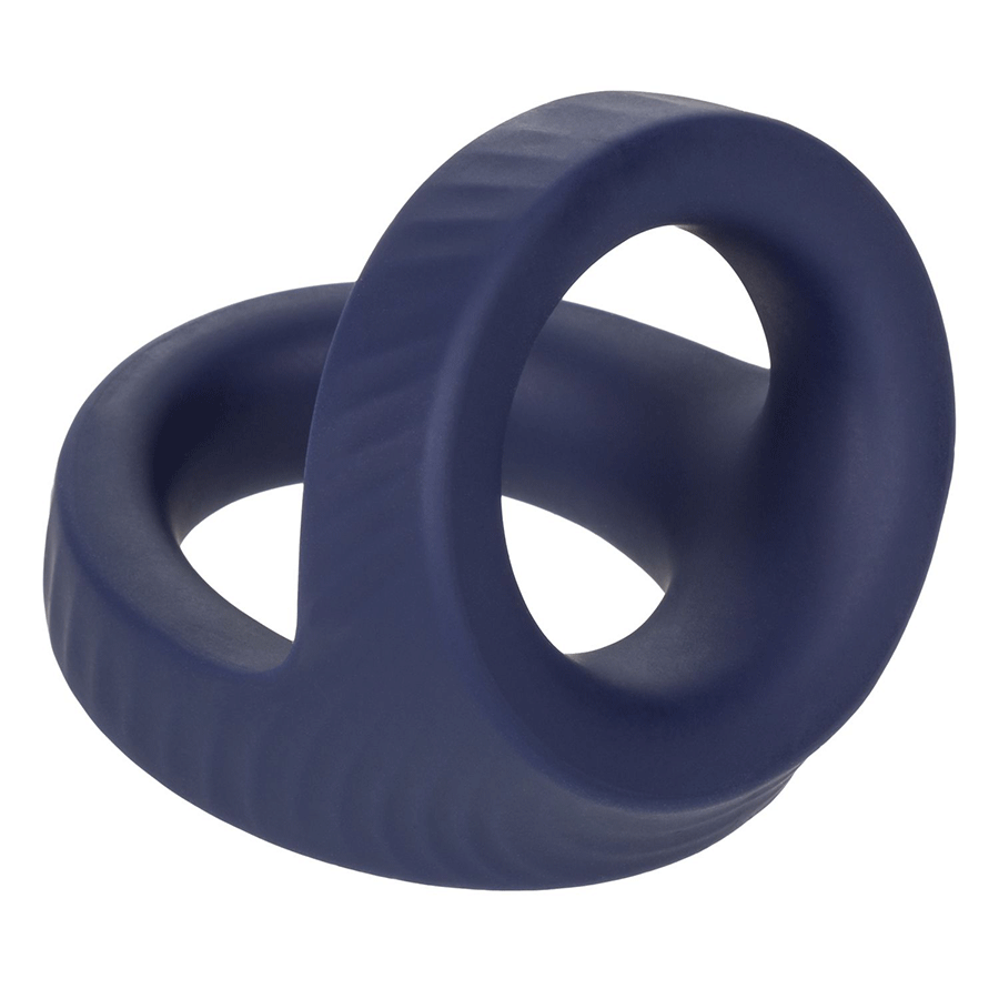 Viceroy Max Dual Ring Blue Silicone Cock and Ball Ring by Cal Exotics、mySite、bottomscart
