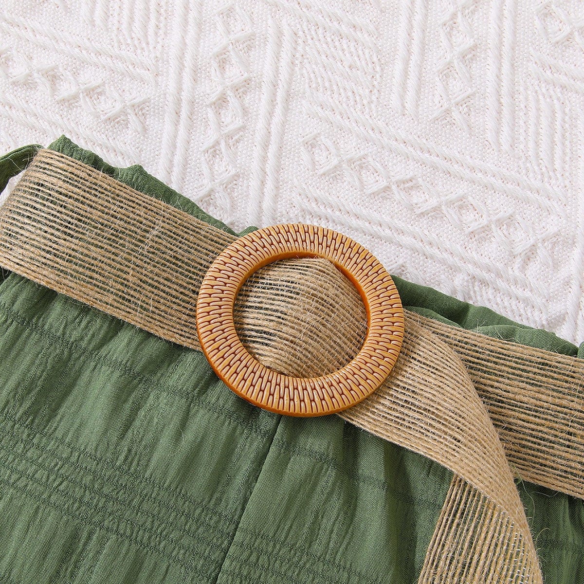 Girl's Textured Bow Detail Top and Belted Shorts Set、mySite、g9winljtr