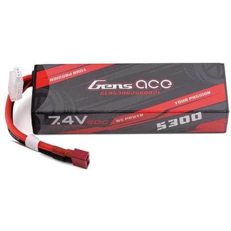  GEA53002S60D21, Gens Ace 2s LiPo Battery 60C w/T-Style Connector (7.4V/5300mAh)、mySite、merchandisen