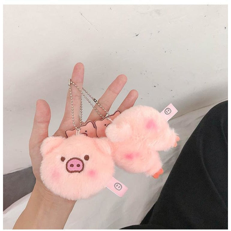 Plush Pig Butt and Face Key Chains Purse Decorations Pin、mySite、g9winljtr