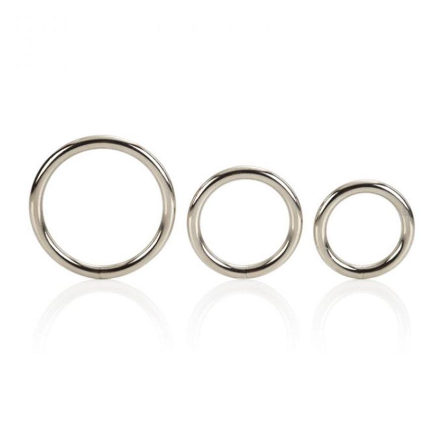 Silver Metal Cock Ring Set 3 Pack by Cal Exotics、mySite、bottomscart