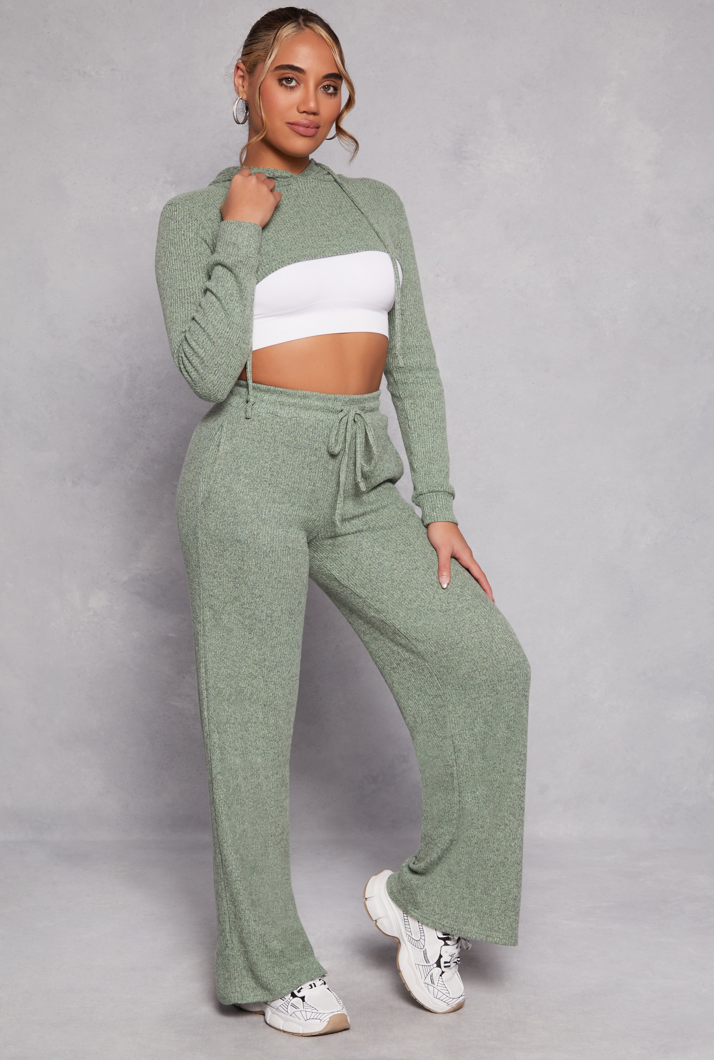 Daisy Ribbed Knit Hooded Shrug、mySite、camillekostekn