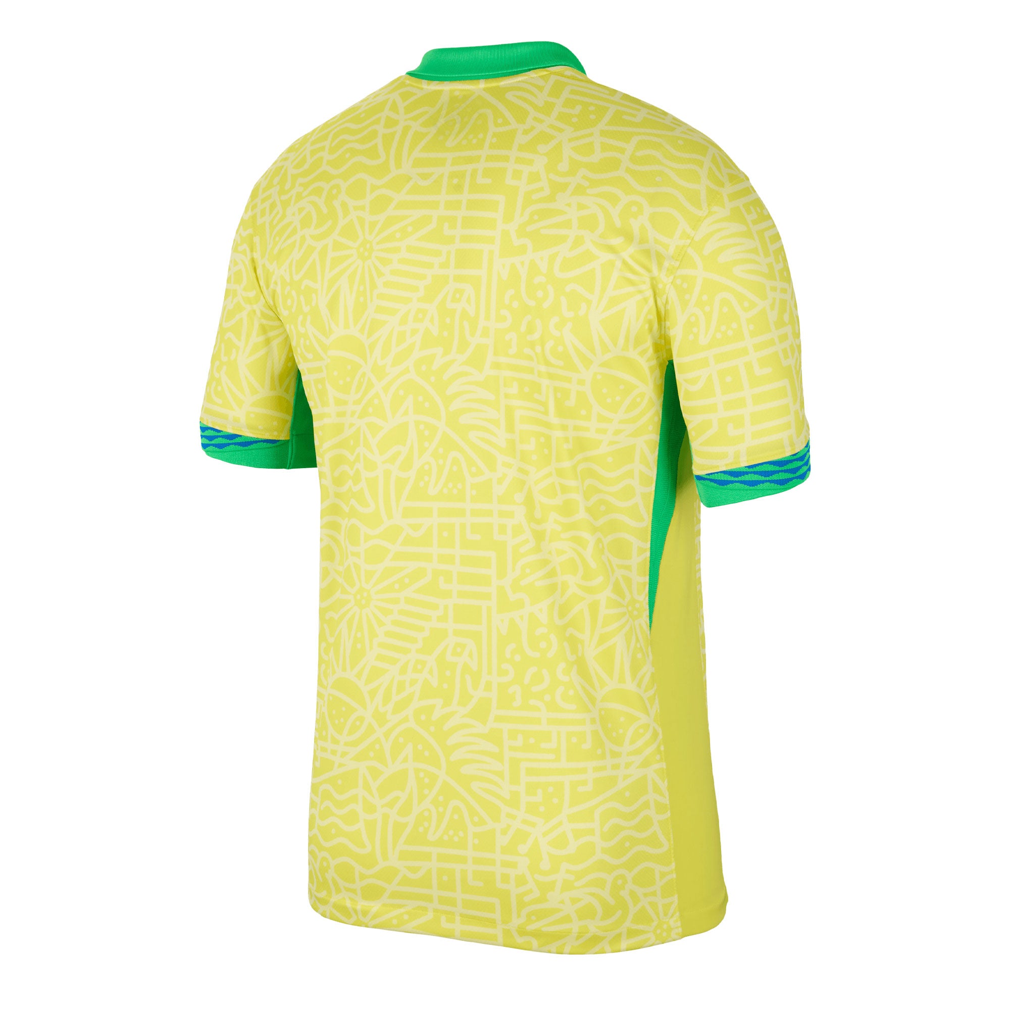 Nike Men's Brazil 2024/25 Home Jersey Yellow/Green、mySite、noshort