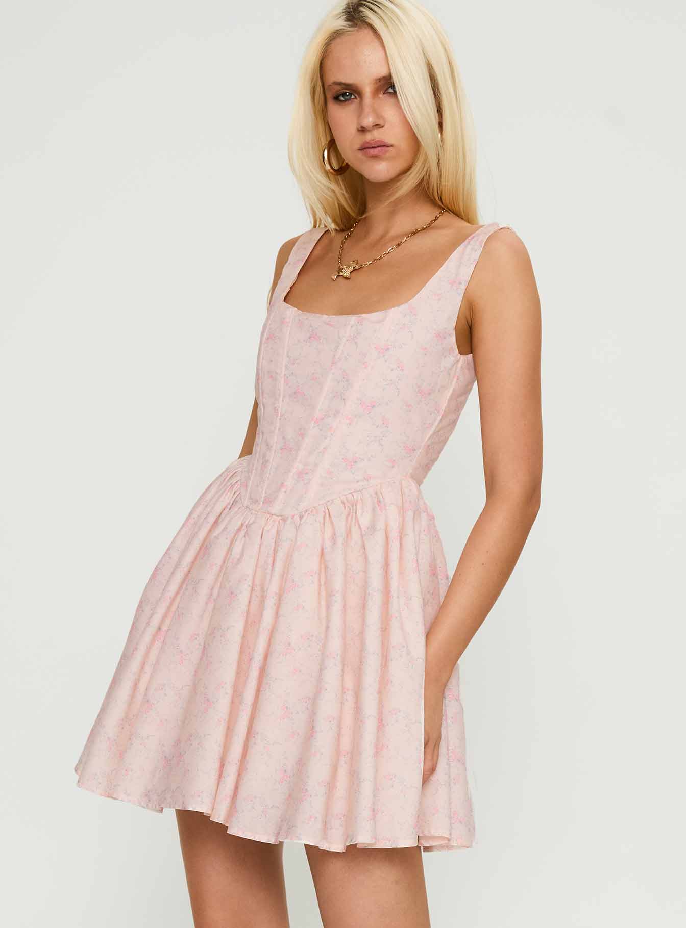 Bridgitte Corset Mini Dress Floral、mySite、solidvoid