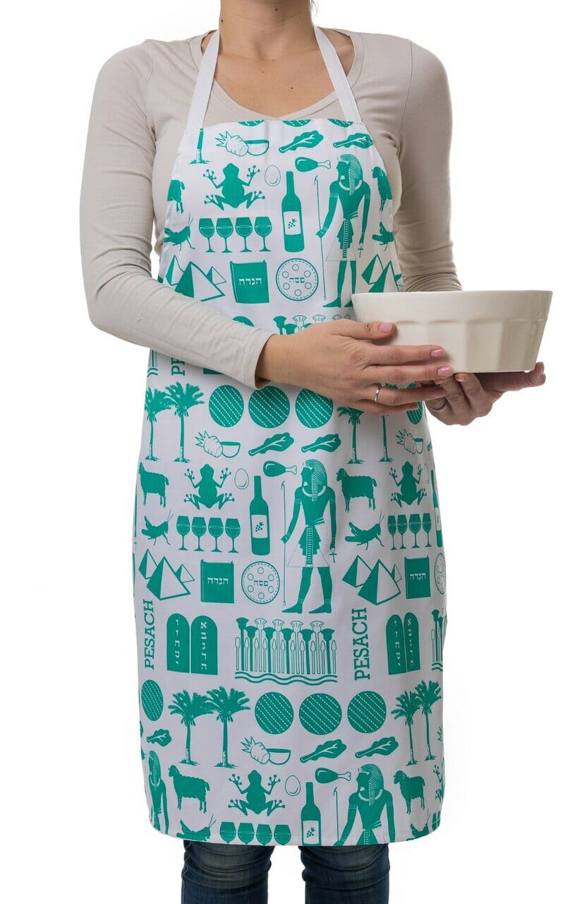 Pharaoh Print Apron - Green、mySite、topwebapps