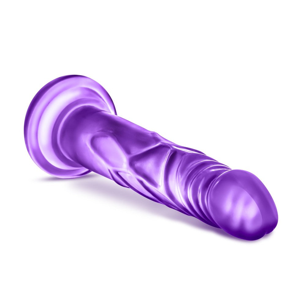 B Yours By Blush® | Sweet N' Hard 5 Realistic Purple 7.5-Inch Long Dildo With Suction Cup Base、mySite、bottomscart