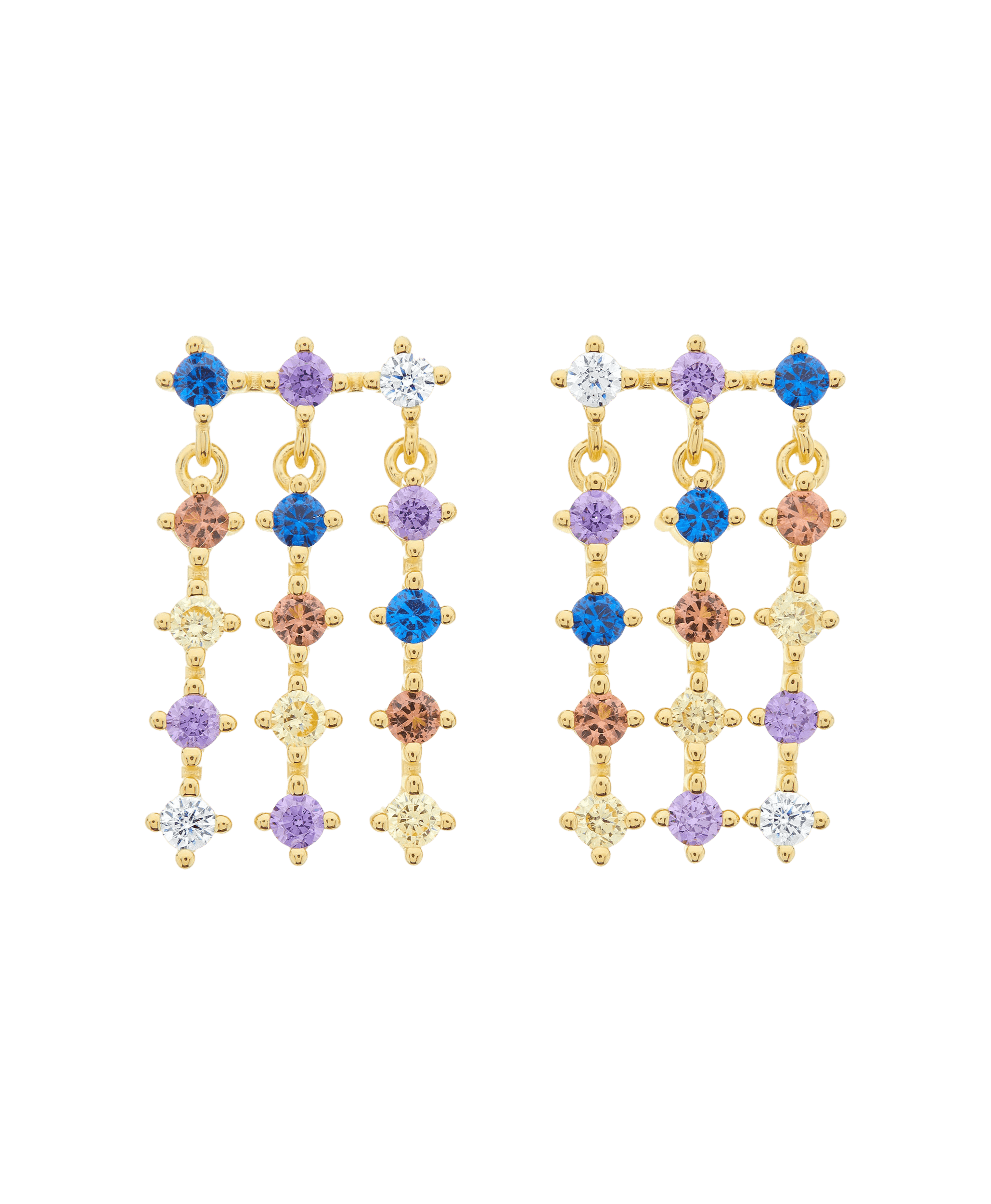 Mila Earrings Multi 18ct Gold Plated、mySite、botmansion