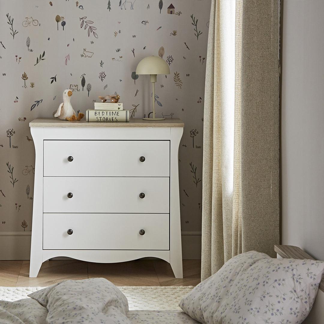  CuddleCo Clara 3-Drawer Dresser + Changer - White/Ash、mySite、merchandisen