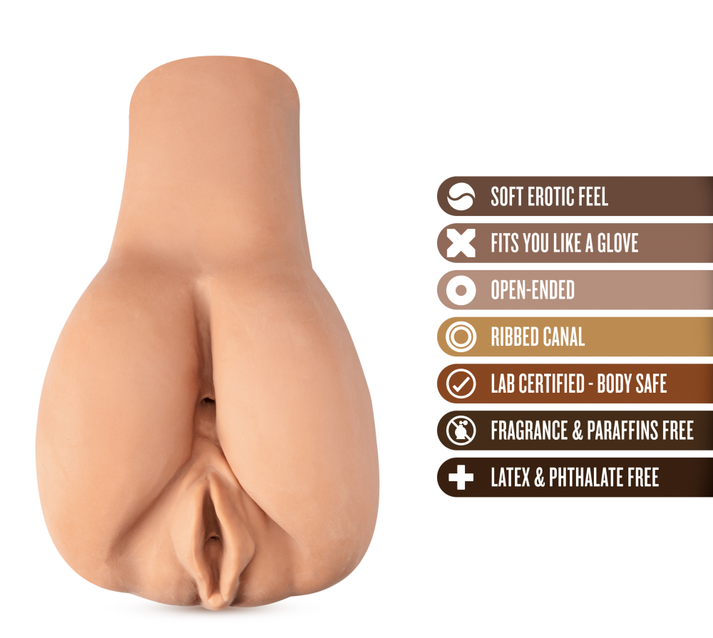 X5 Men By Blush® | Amanda's Lusty Bottom Realistic Latin Vibrating Masturbator / Stroker、mySite、bottomscart