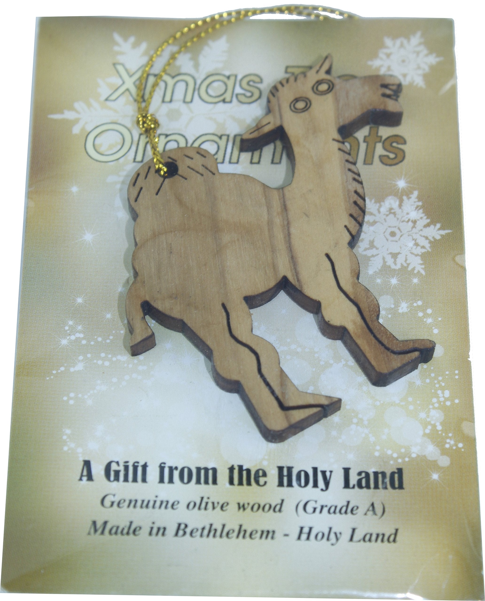 Wood hanging decoration / Christmas Ornament - Camel carved by hand ( 6.5 or 2.5 Inches )、mySite、topwebapps
