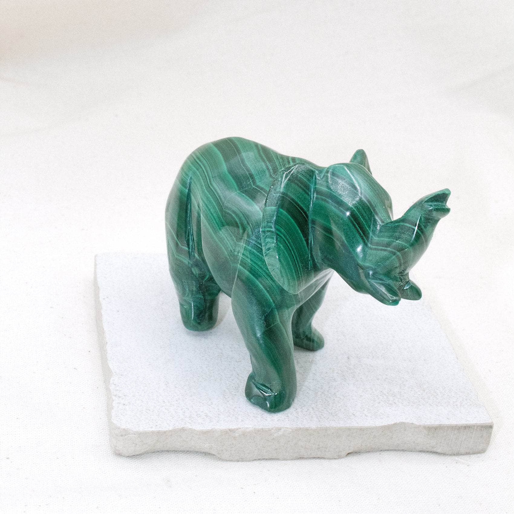 Genuine Malachite Elephants - Hand Carved - 1 of a Kind、mySite、hinf8tx79
