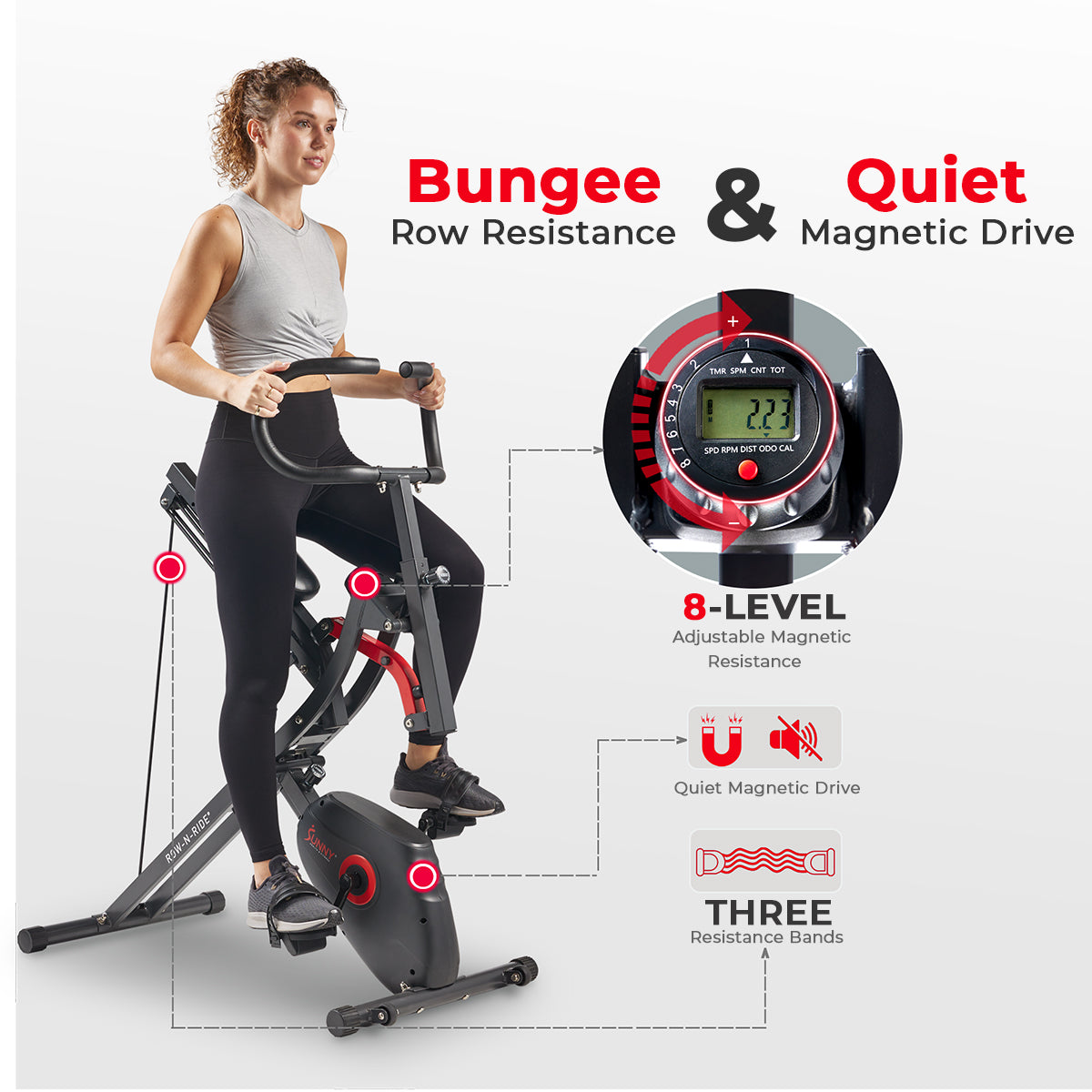  Smart 2 in 1 Upright Row-N-Ride® Squat Assist Trainer Machine and Exercise Bike、mySite、ghnorth