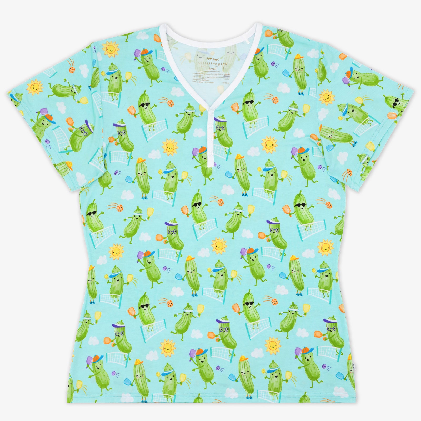  Pickle Power Women's Short Sleeve Pajama Top、mySite、layawaytickets