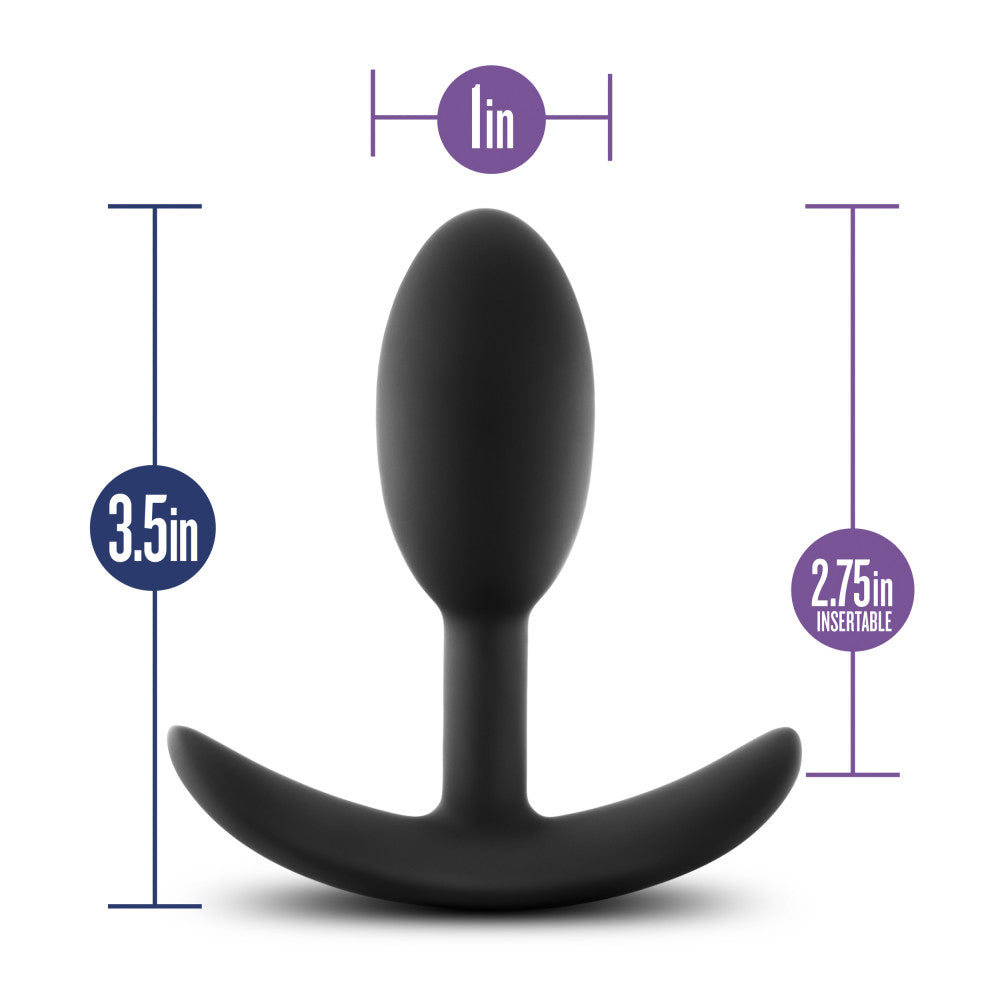 Luxe By Blush® | Wearable Vibra Slim Black 3.5-Inch Anal Plug、mySite、bottomscart