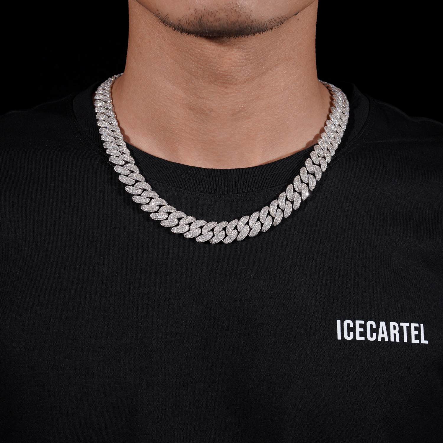 3-Row 13MM Moissanite Miami Cuban Link Chain 14K Gold、mySite、hinf8tx79