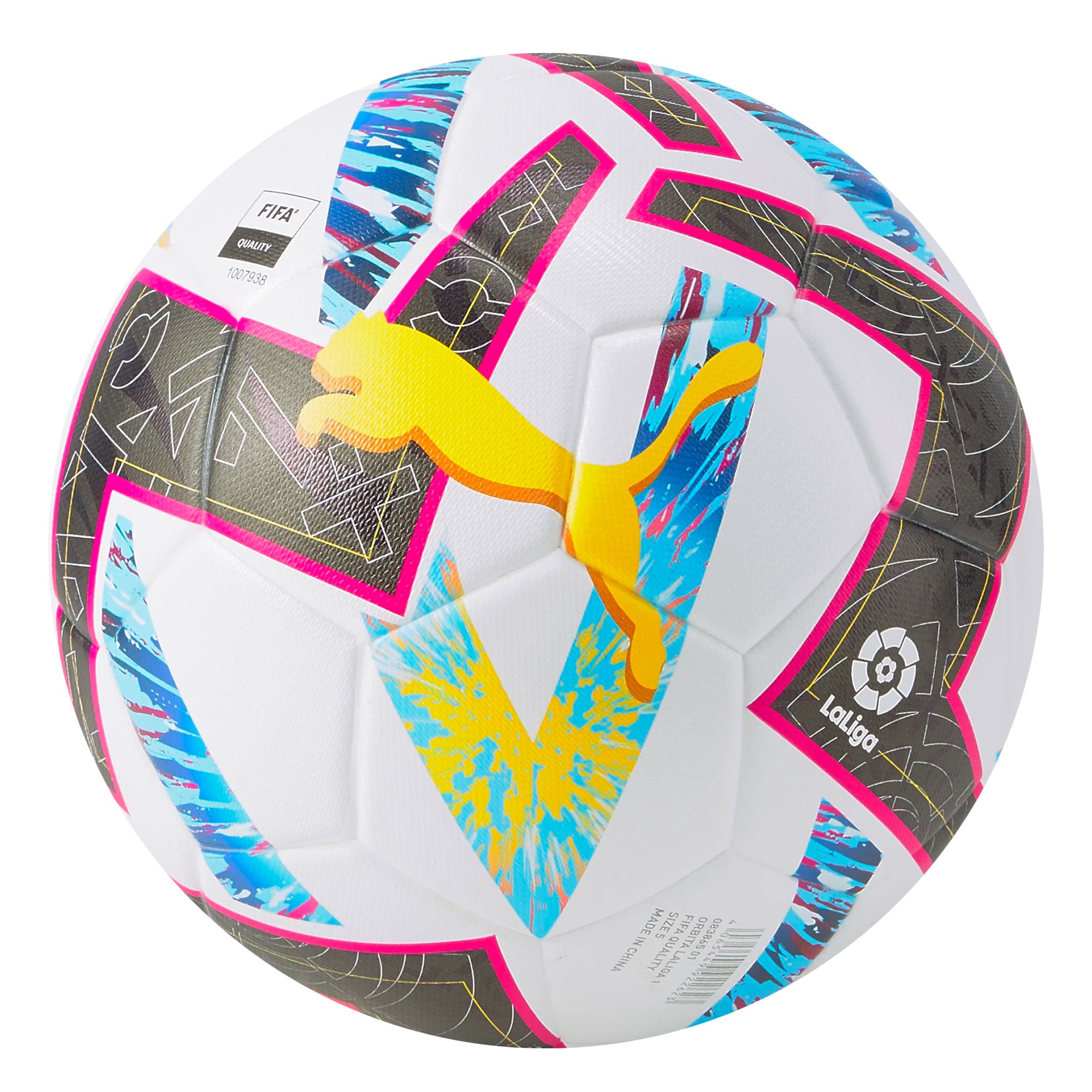 PUMA Orbita La Liga 1 Ball White/Blue、mySite、noshort