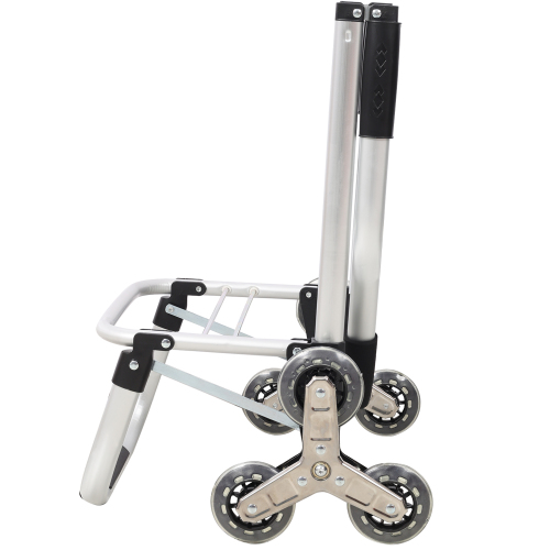 Shopping Stair Trolley with Wheels,Trolley Black Foldable Shopping Cart,Removable Shopping Oxford Waterproof Bag,Stainless Steel Triangular Wheels, Black、、eastwooduniform