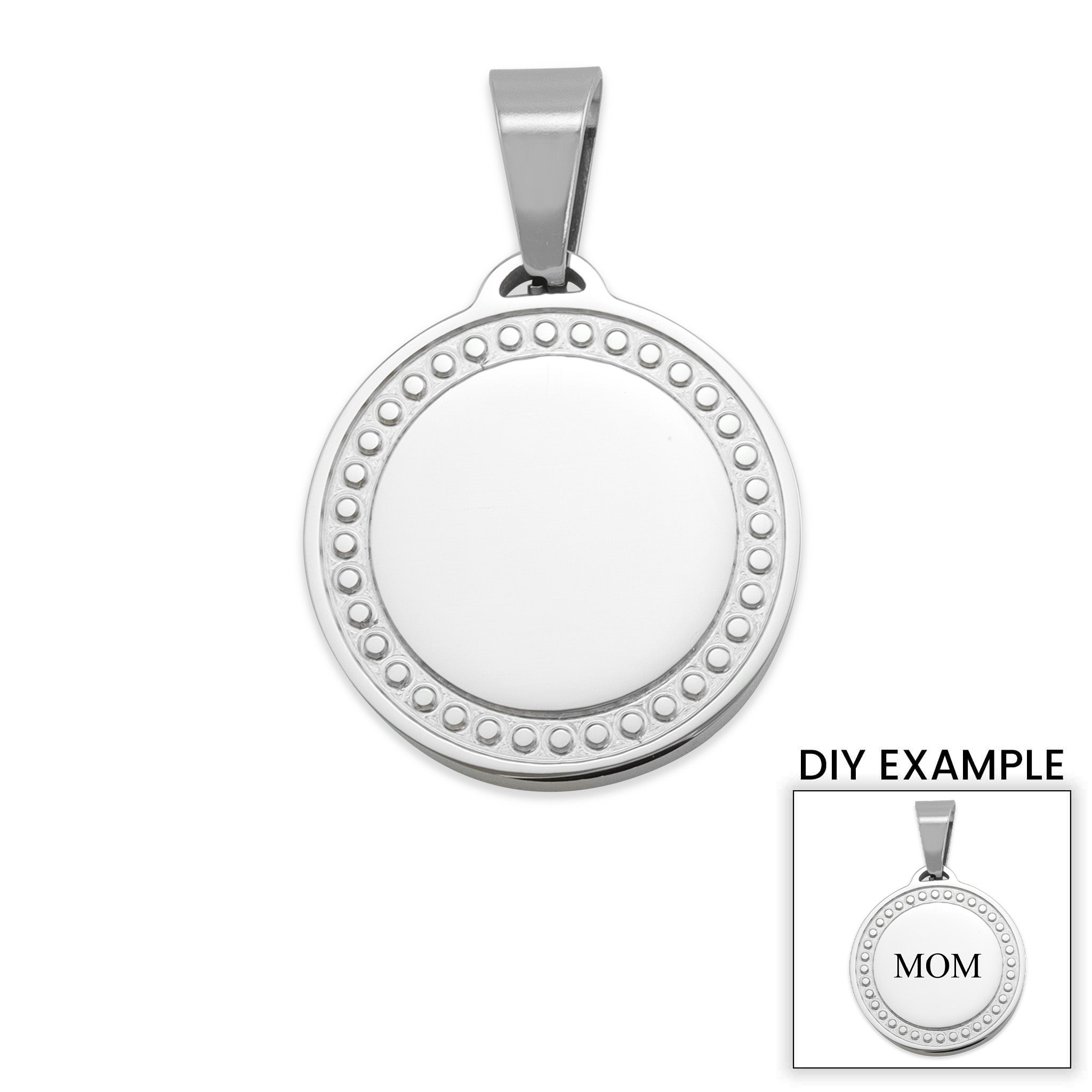 Stainless Steel Detailed Round Pendant / SBB0096、mySite、dreamappss
