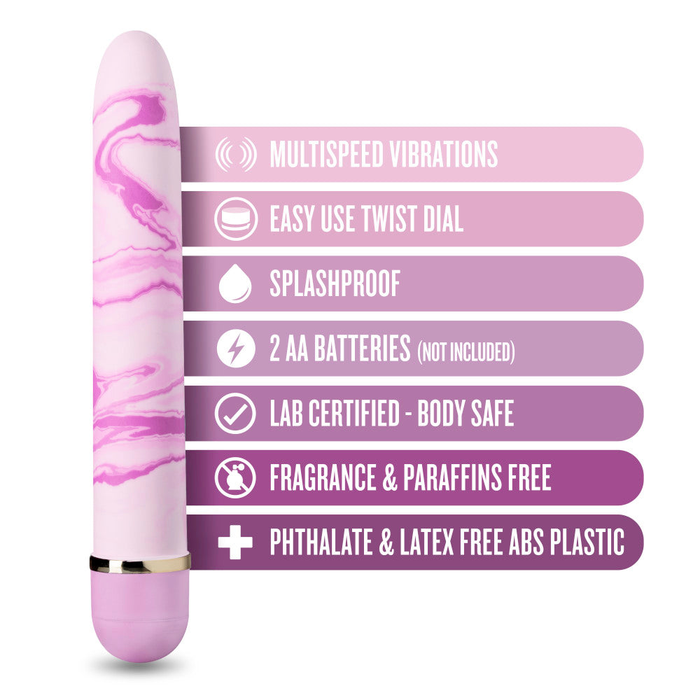 The Collection By Blush® | Strawberry Fields Pink 7-Inch Vibrator、mySite、bottomscart