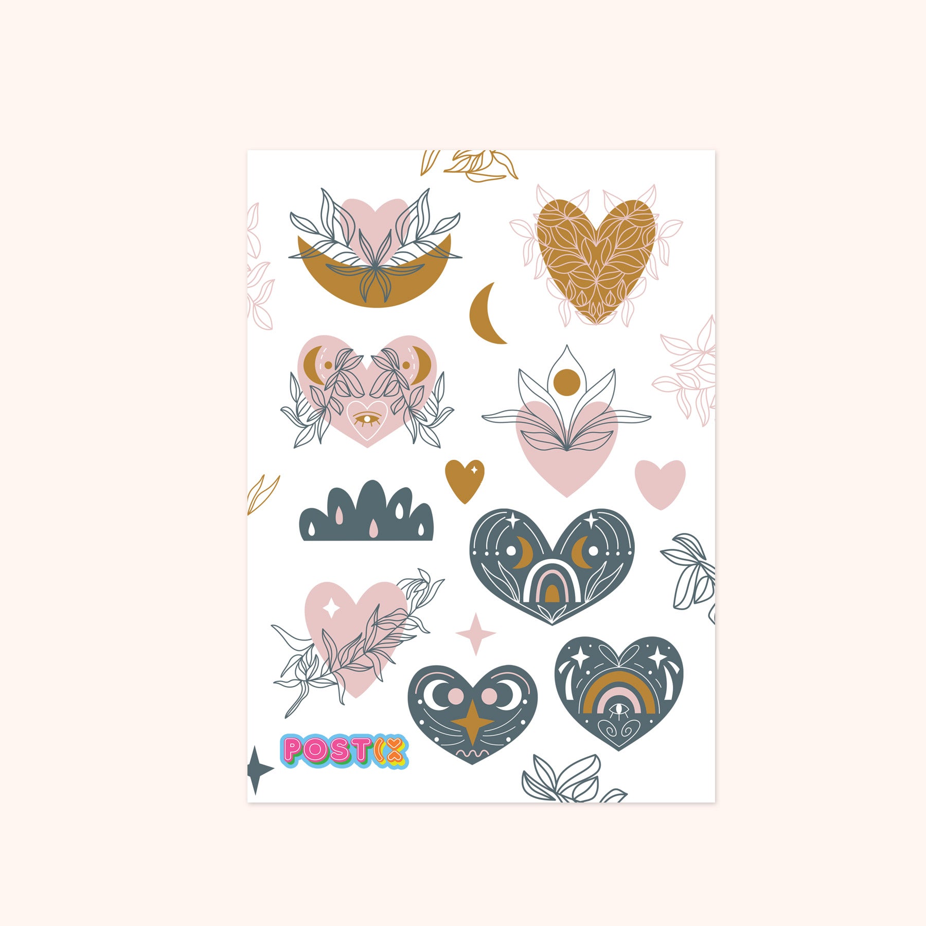  Paper Hearts Paper Sticker Sheet、mySite、ghnorth