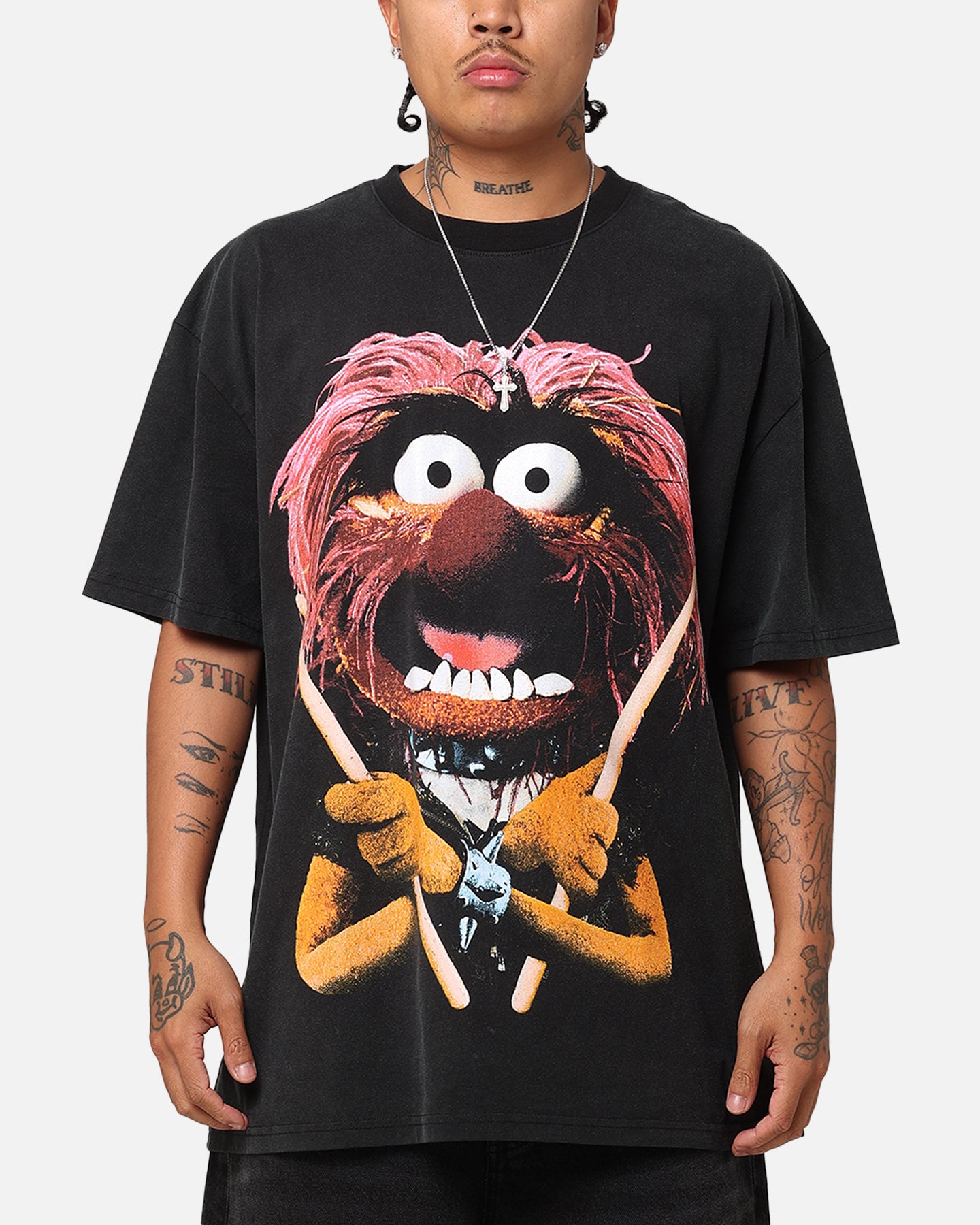 American Thrift Disney The Muppets Animal Heavy T-Shirt Vintage Black、mySite、zt4zffjzw