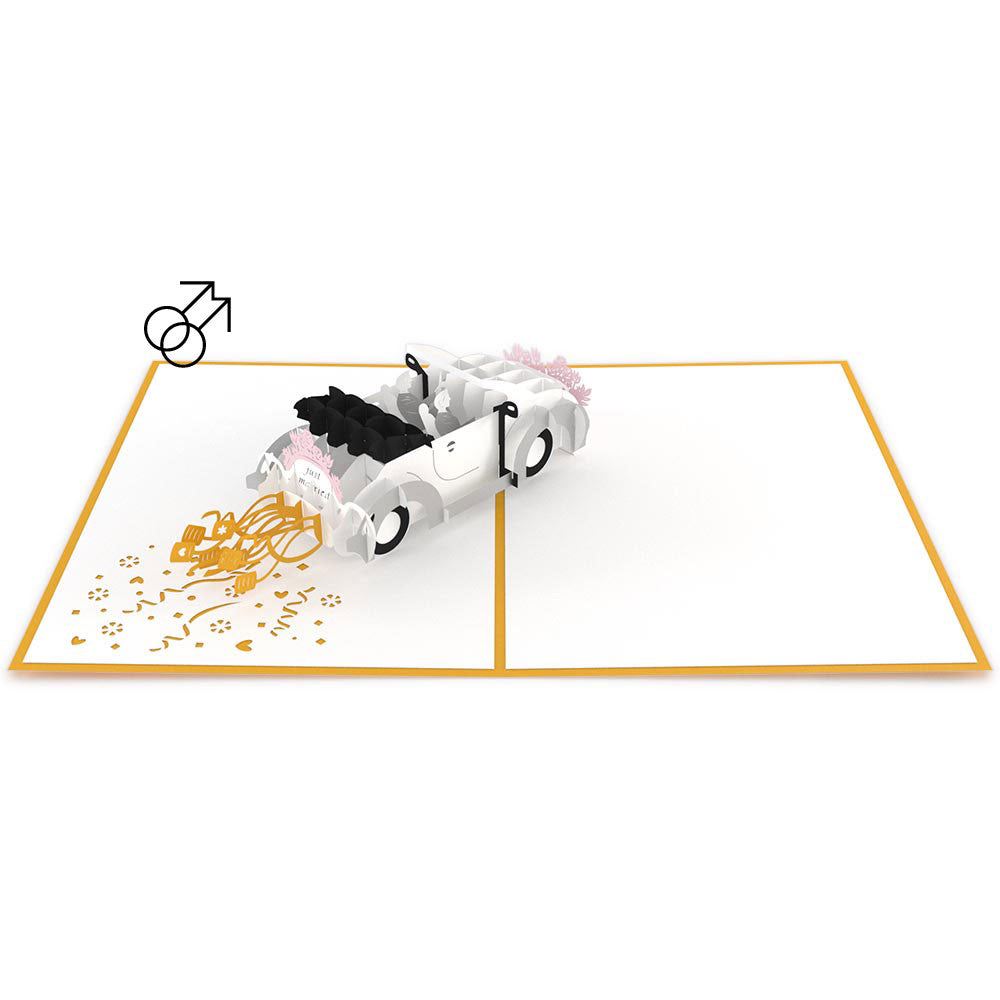 Wedding Car Grooms Pop-Up Card、mySite、solidvoid