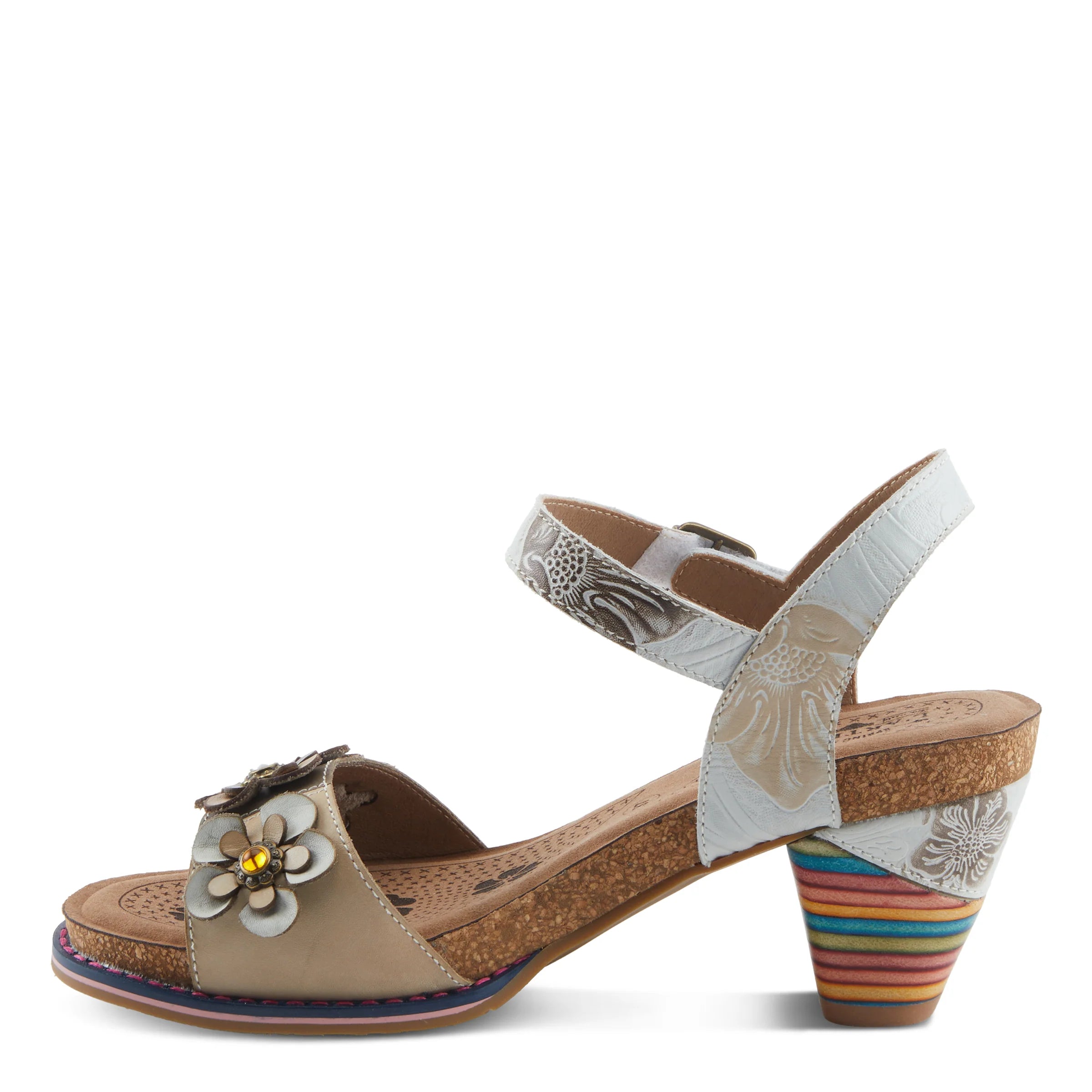  L'Artiste by Spring Step Bluesky Ankle Strap - White Multi、mySite、preschool7hills