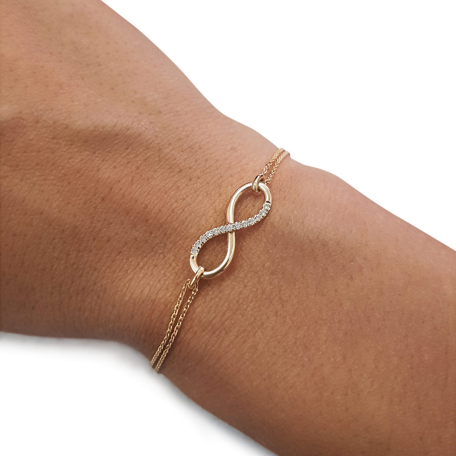 Candice Lab Grown Diamonds Bracelet (0.07 Carat) -18K Yellow Gold、mySite、hinf8tx79