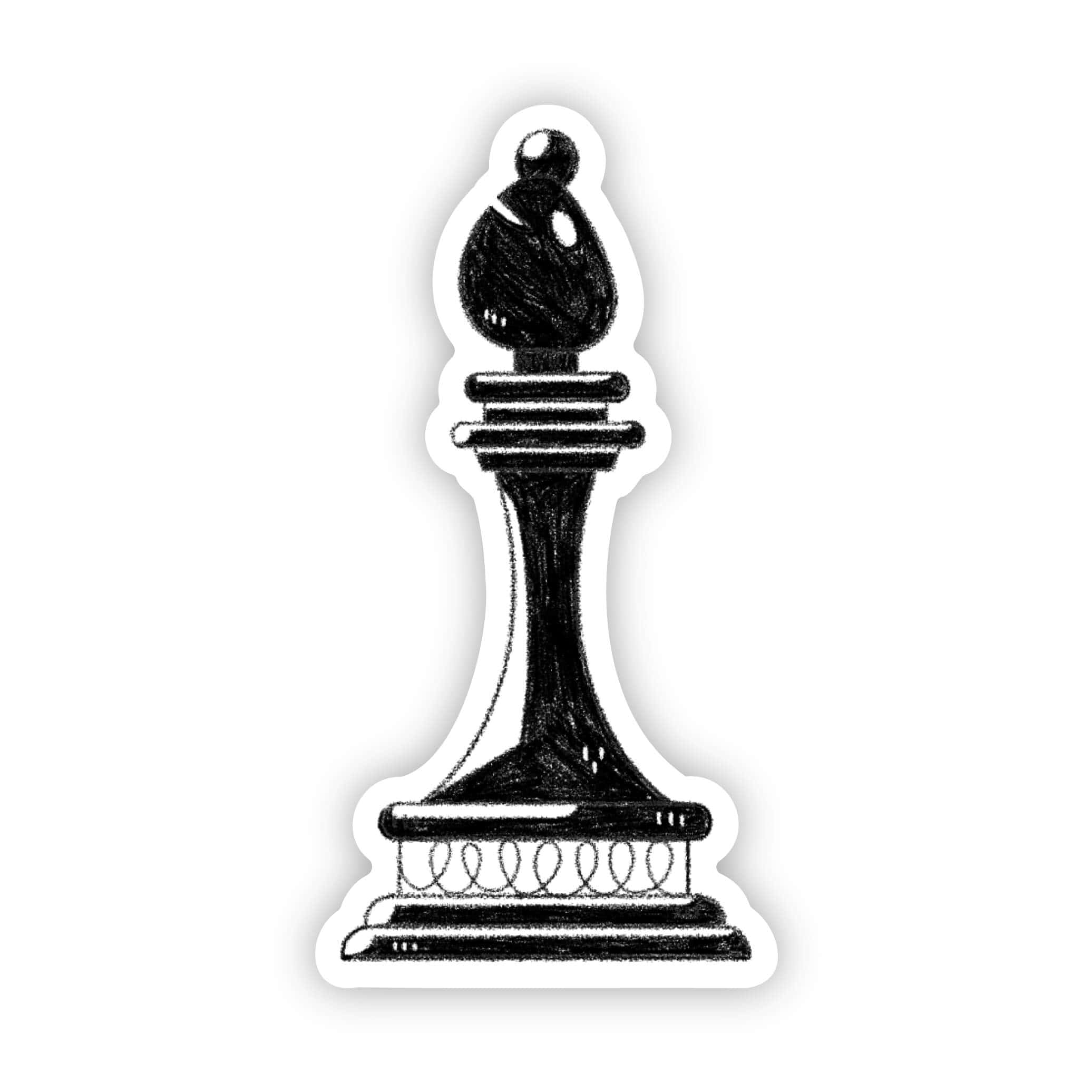  Bishop Chess Sticker (Black)、mySite、ghnorth