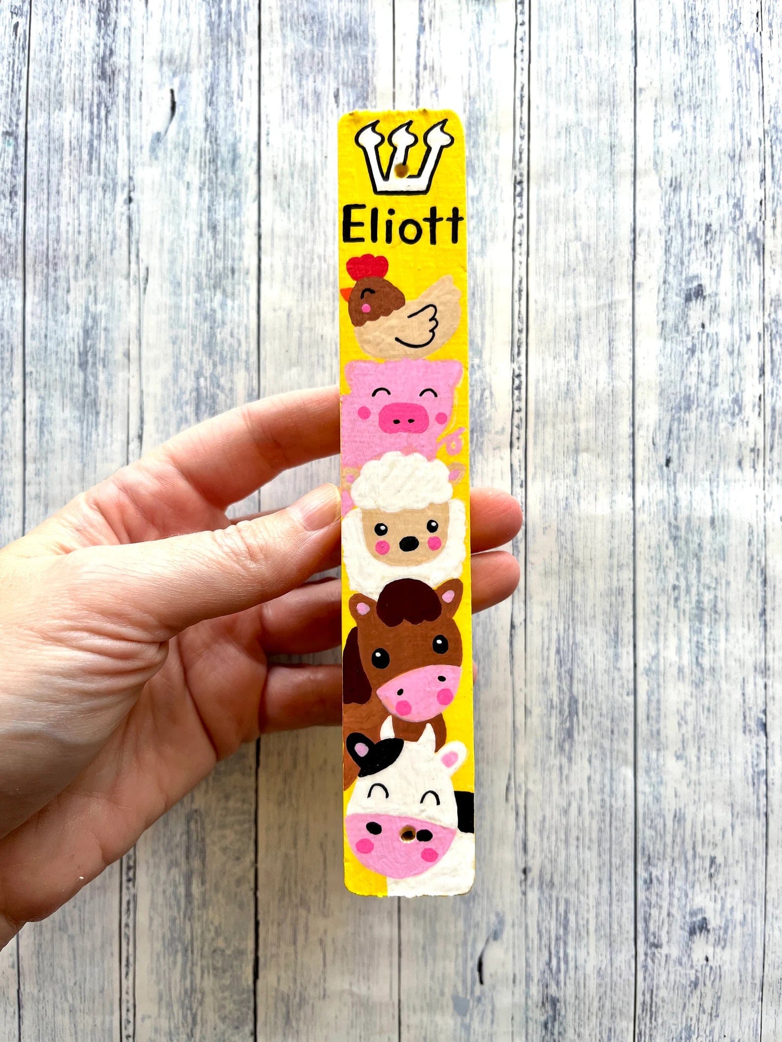 Personalized Farm Animals Mezuzah - Yellow、mySite、topwebapps