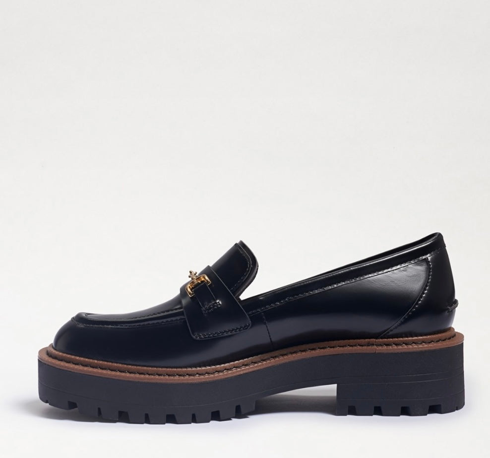 Sam Edelman Laurs Shiny Black Loafers、mySite、garagedoors4me