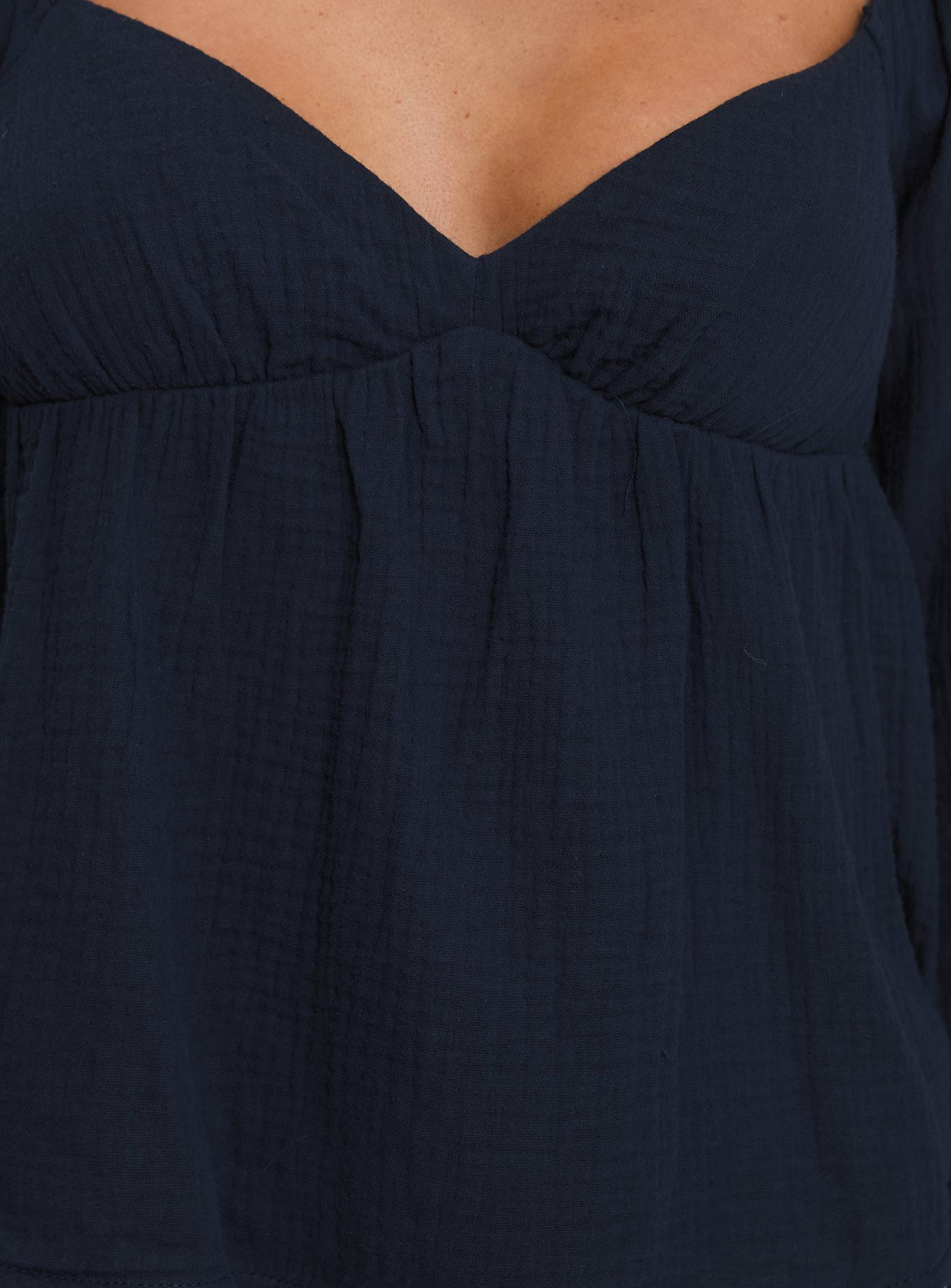 Khalea Long Sleeve Top Navy、mySite、solidvoid