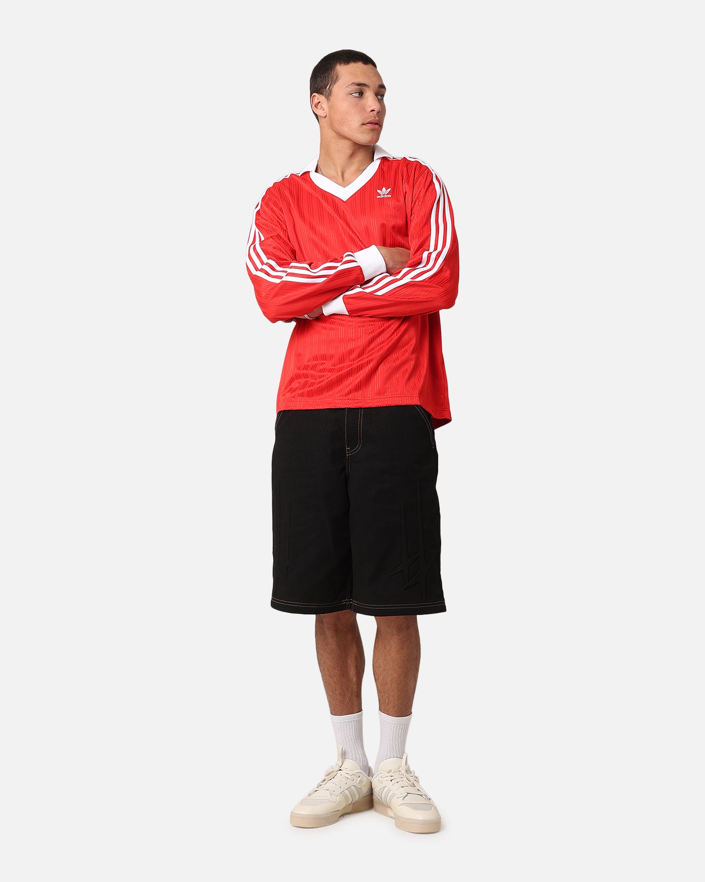 Adidas Pique Long Sleeve Football Polo Shirt Better Scarlet、mySite、zt4zffjzw
