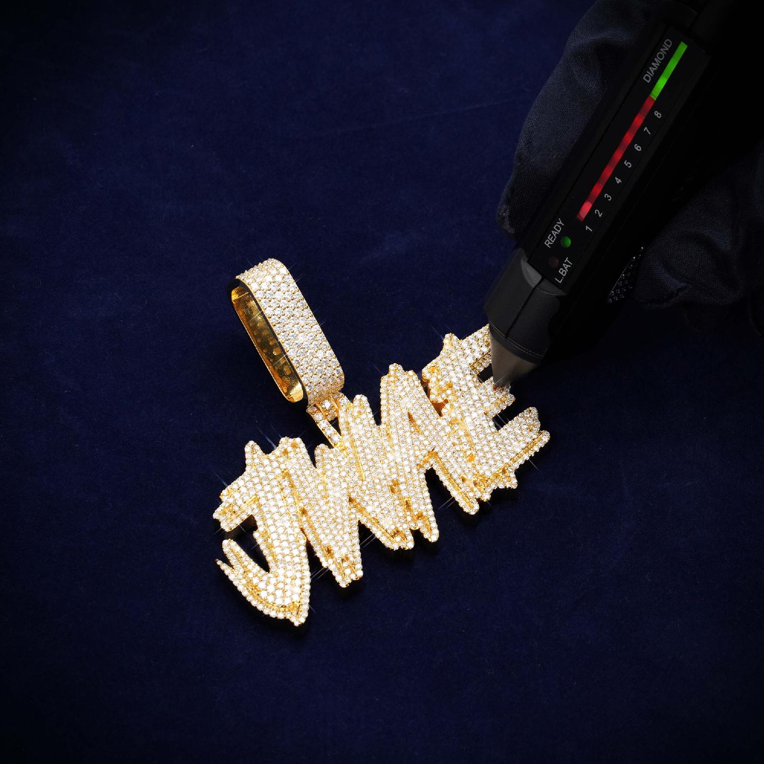 JWAE Custom Moissanite Name Pendant 14K Gold、mySite、hinf8tx79