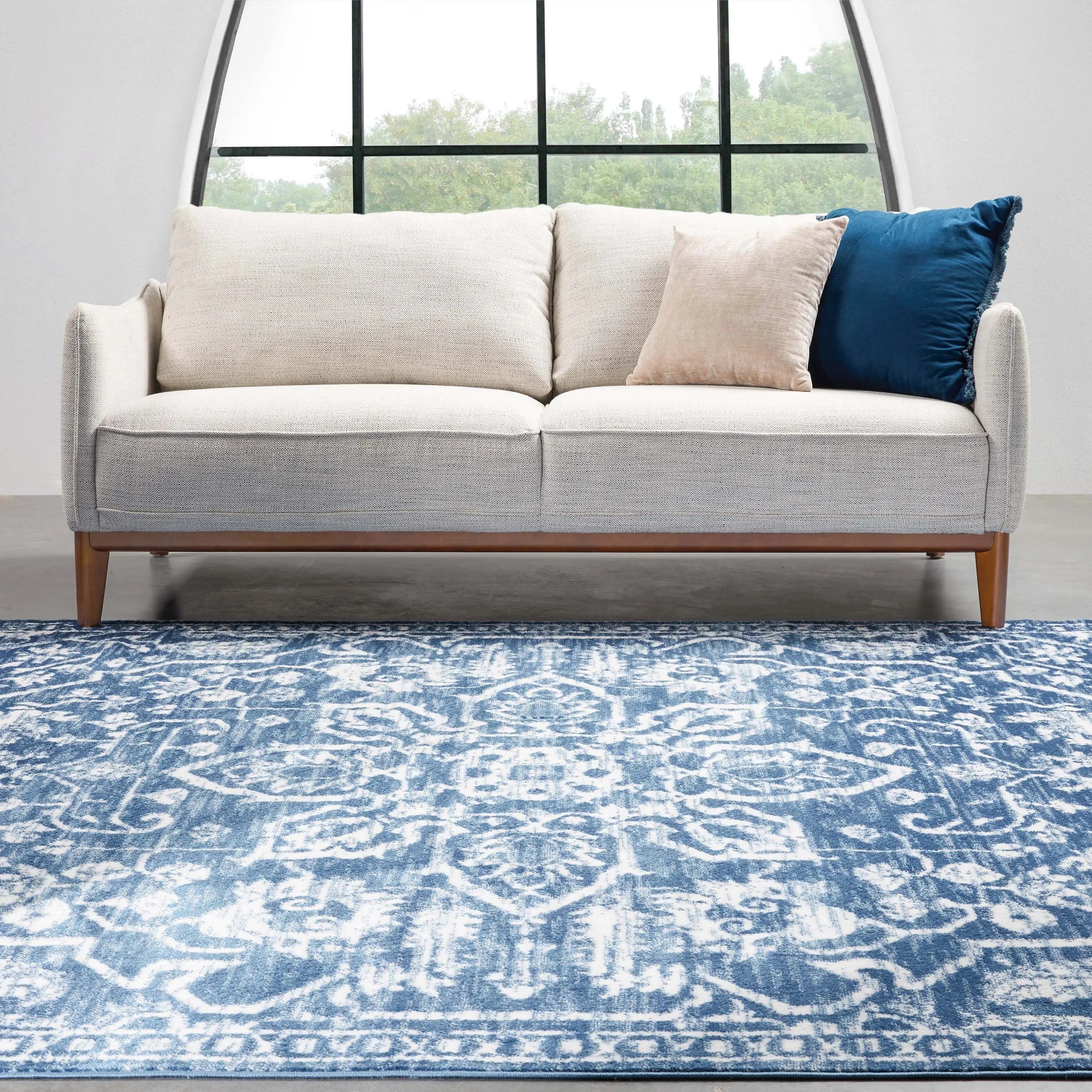 Disa Vintage Medallion Light Blue Soft Rug By Chill Rugs、mySite、gigharbornorthrealestate