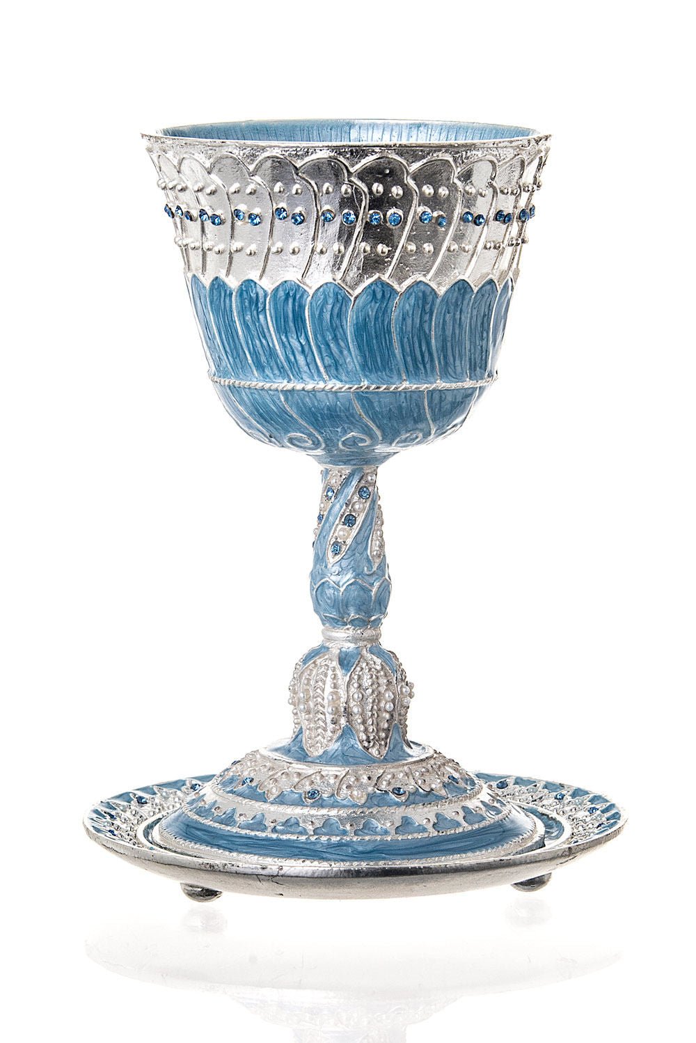  Light Blue Jeweled Kiddush Cup、mySite、elrpsem3k