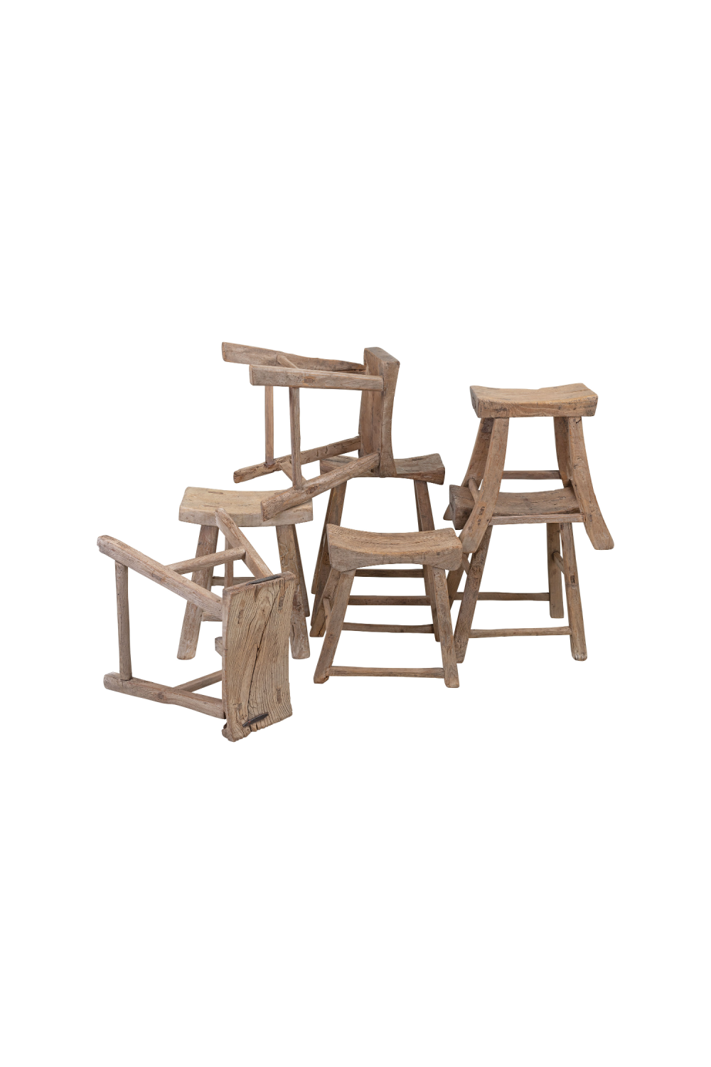 Rustic Elm Saddle Stool | Versmissen、mySite、neckold