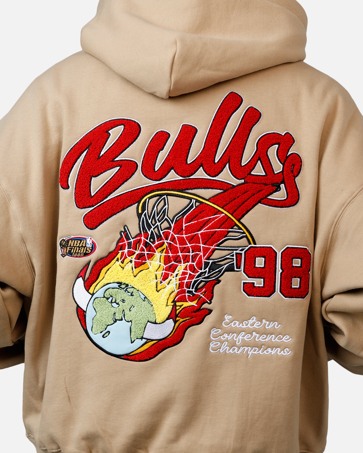 Mitchell & Ness Chicago Bulls Fireball Hoodie Tan、mySite、zt4zffjzw