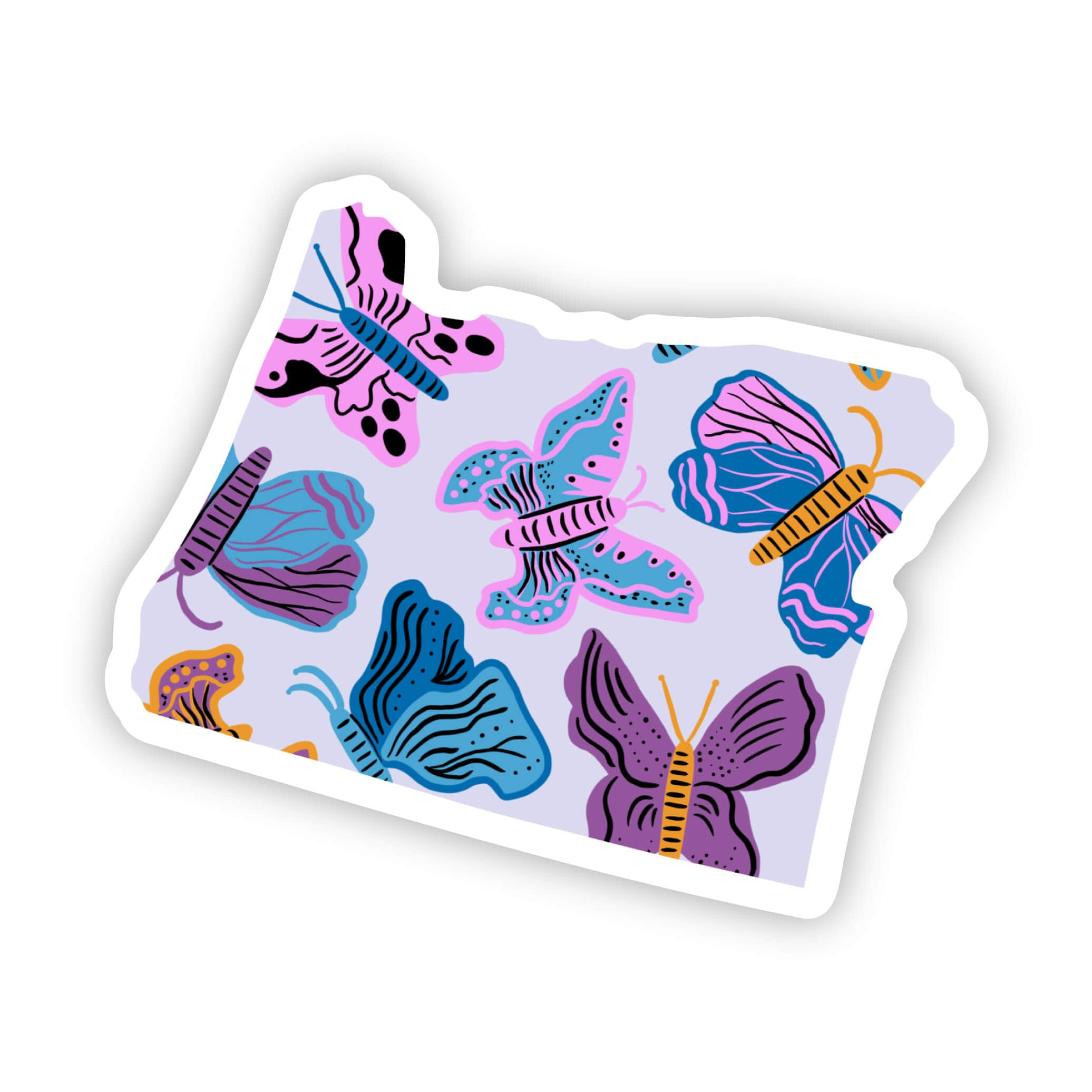  Oregon Sticker - Moth & Butterfly、mySite、ghnorth