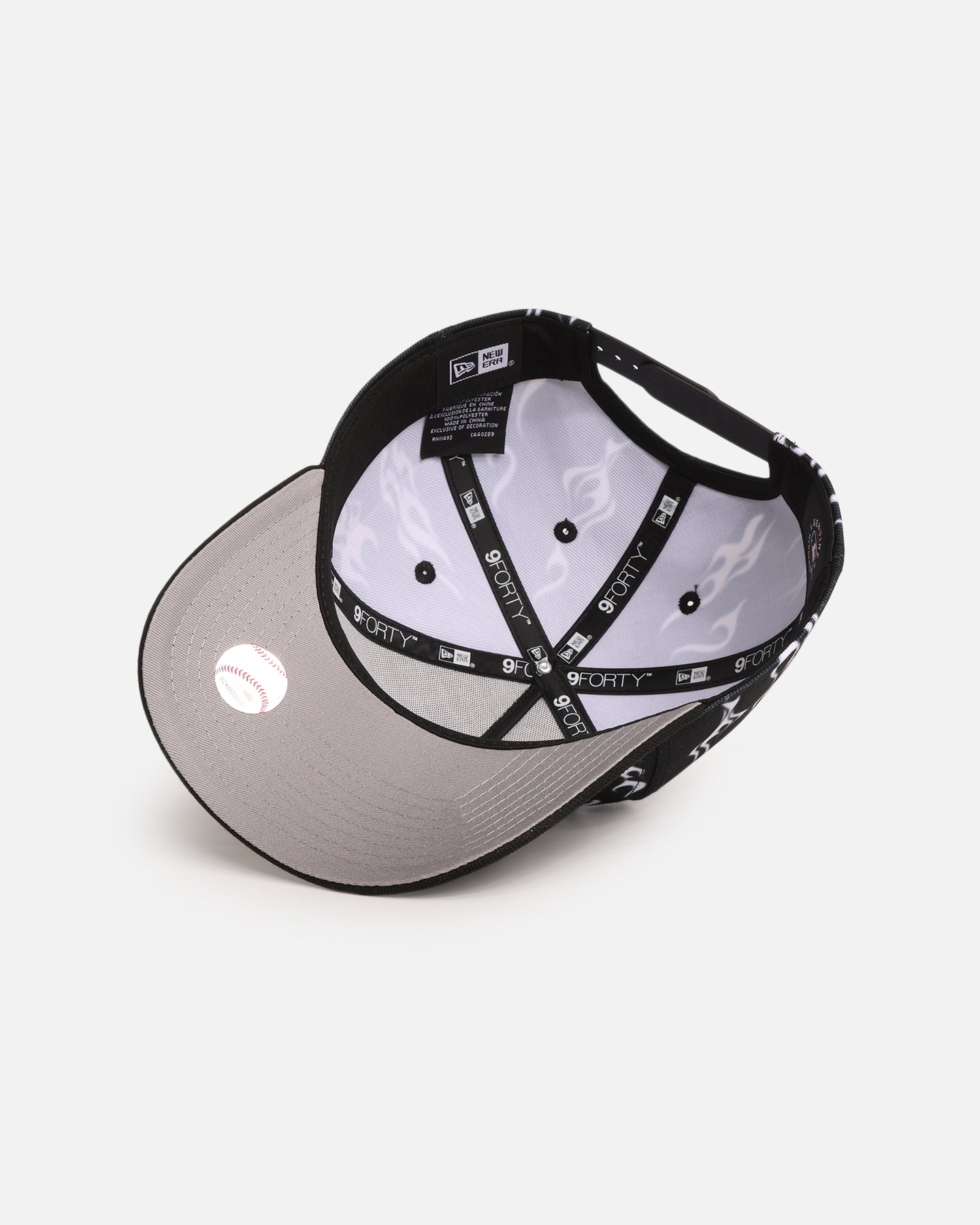 New Era Atlanta Braves 'Crown Flames' 9OFRTY A-Frame Snapback Black/White、mySite、zt4zffjzw