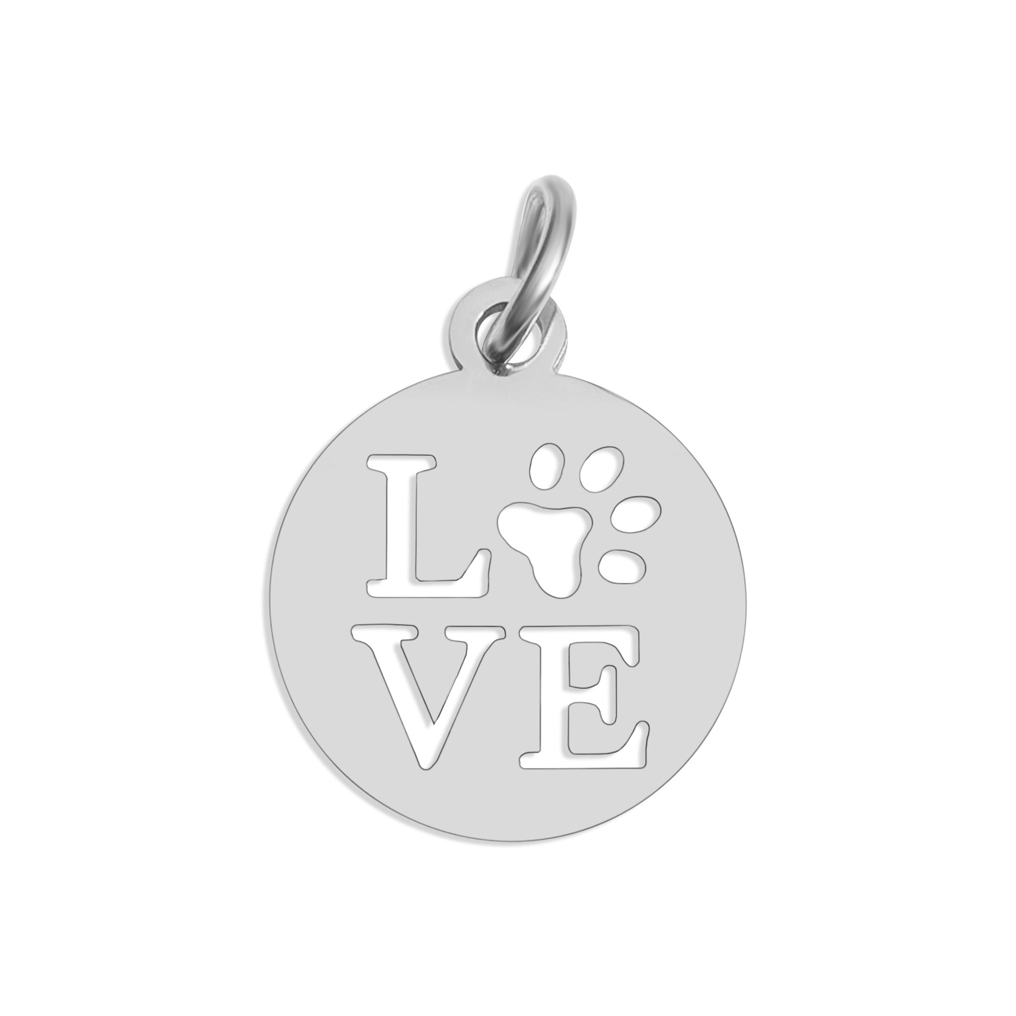 18K Gold PVD Stainless Steel Paw Print Love Charm / PDL0136、mySite、dreamappss