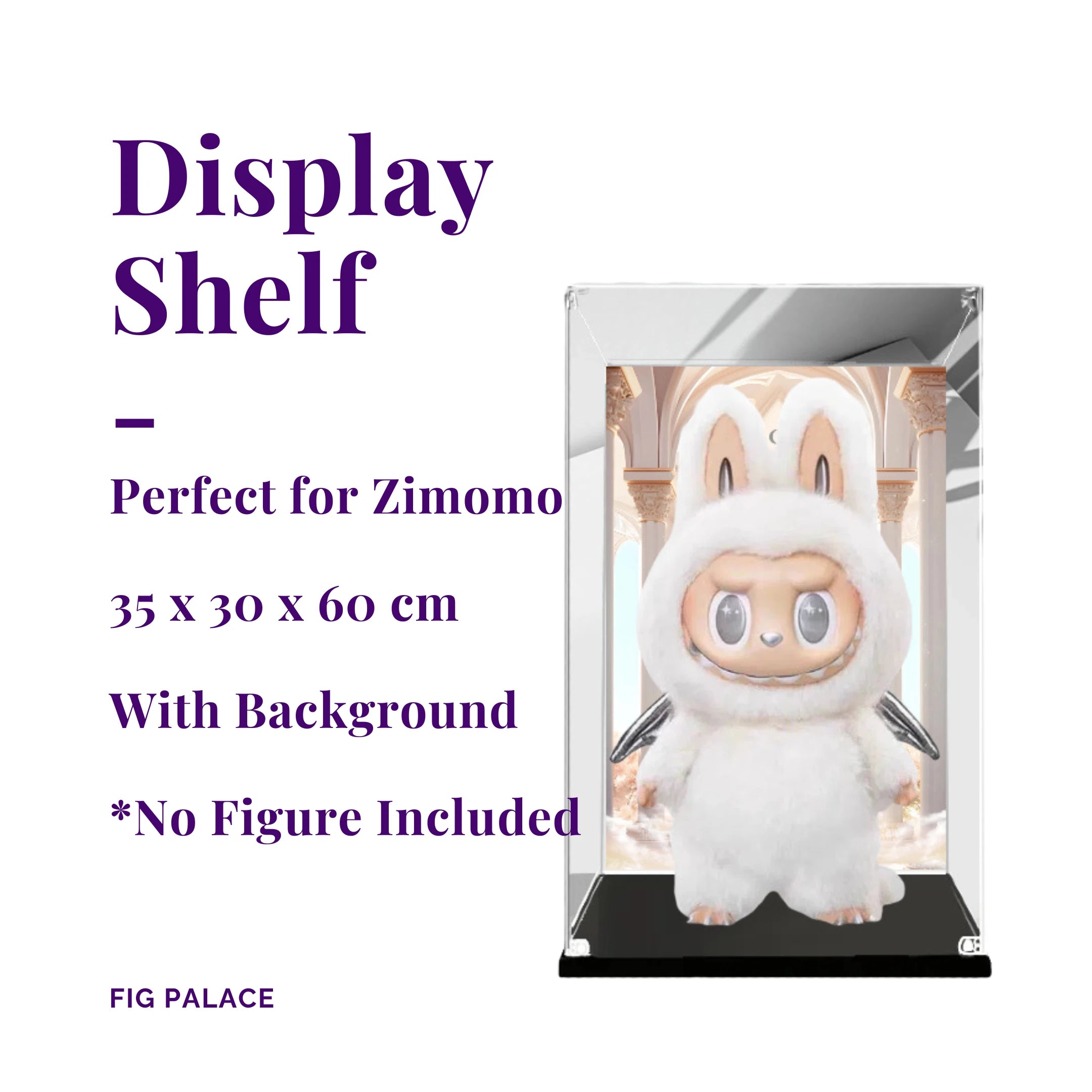  Zimomo Display Case, Perfect for Zimomo Vinyl Face Plush Dolls (Angel in Clouds, I FOUND YOU)、mySite、greenlandpopulation