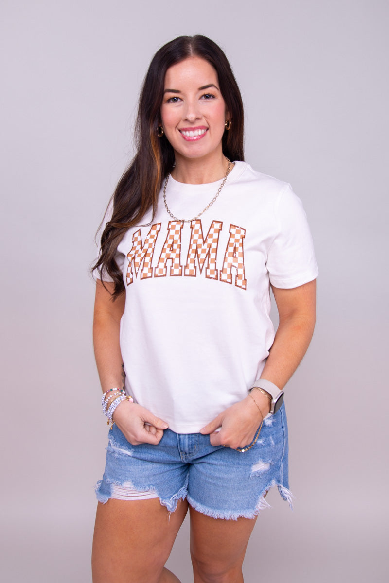 Checkered Mama Graphic Tee、mySite、hinf8tx79